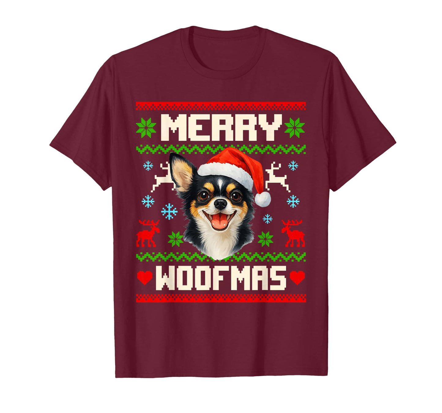 Chihuahua Dog Christmas Ugly Sweater Pet Dog Lover Xmas T-Shirt