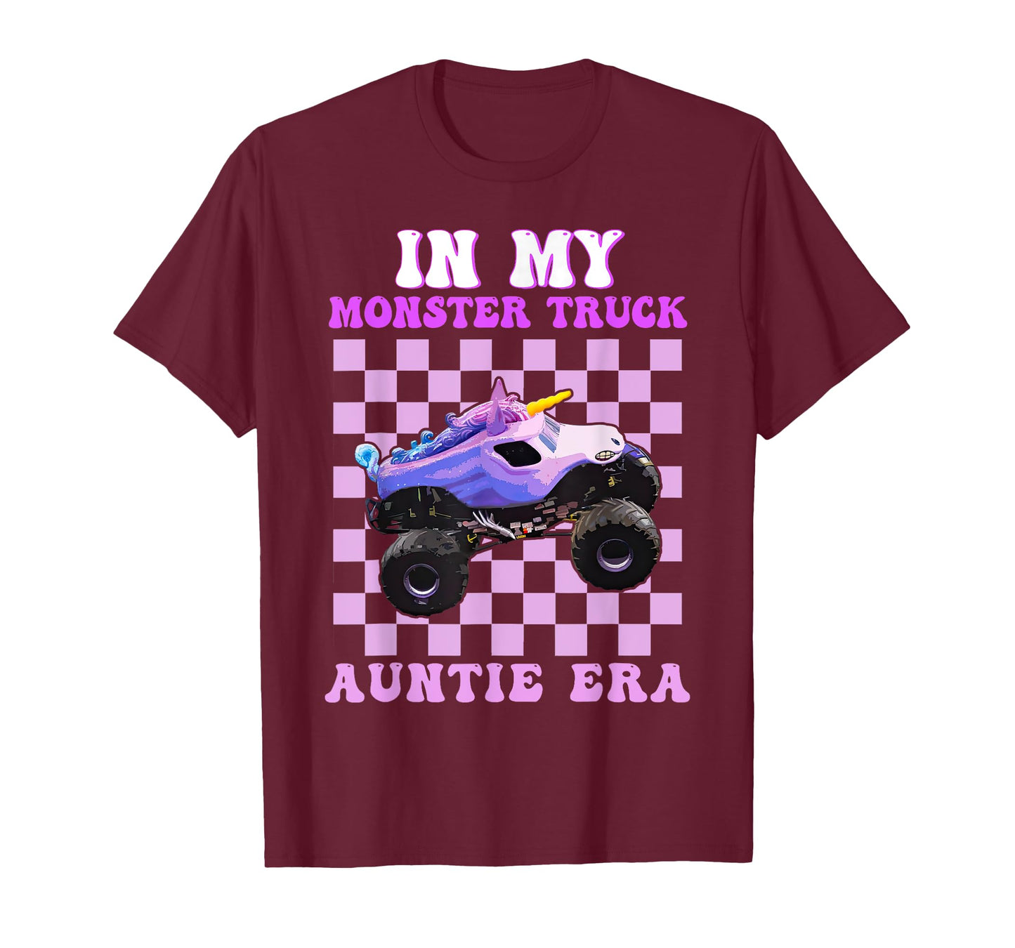 In My Monster Truck Auntie Era Funny Aunt Monster Truck T-Shirt