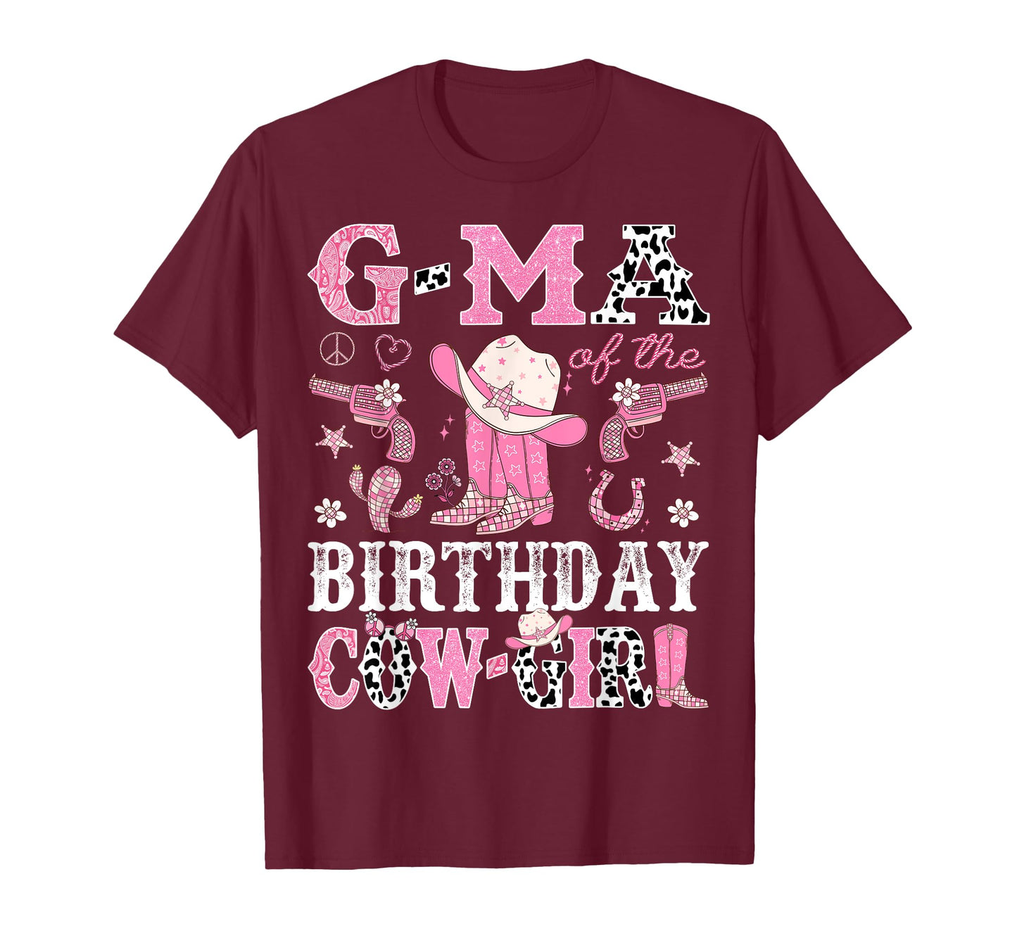 G-Ma Of The Birthday CowGirl Pink Disco Rodeo Western T-Shirt