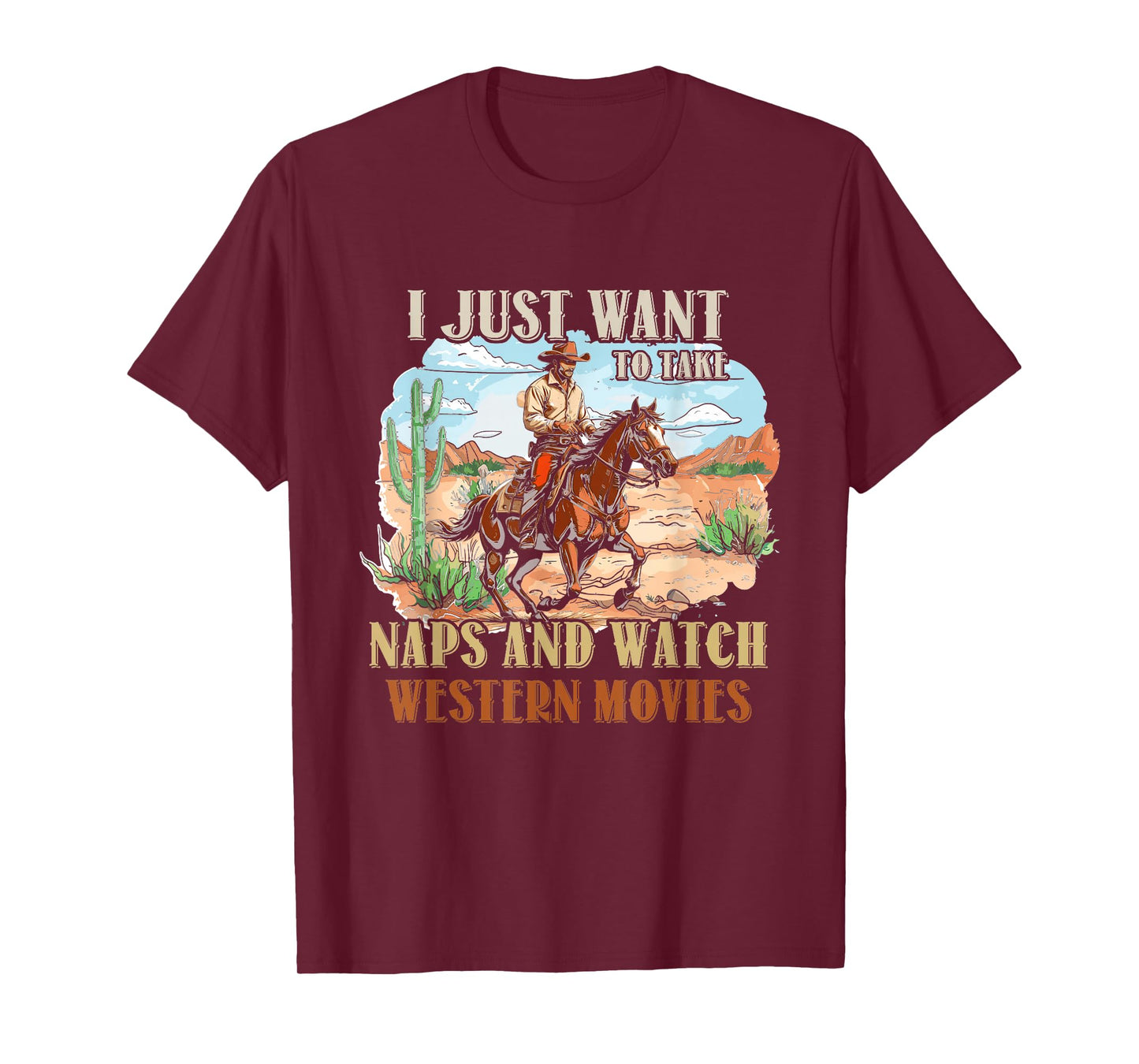 Take Naps And Watch Western Movie Lover Movie Fan T-Shirt