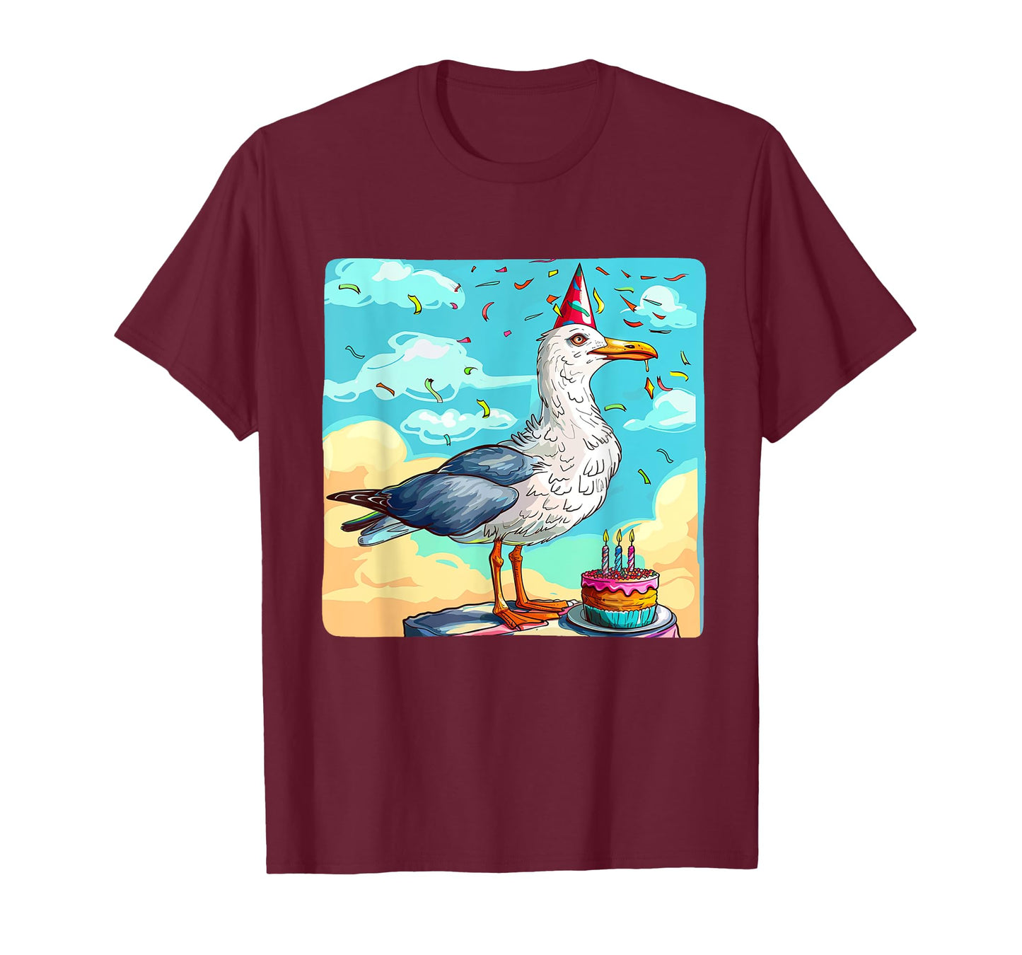 Birthday Cake Seagull Costume for Boys and Girls T-Shirt
