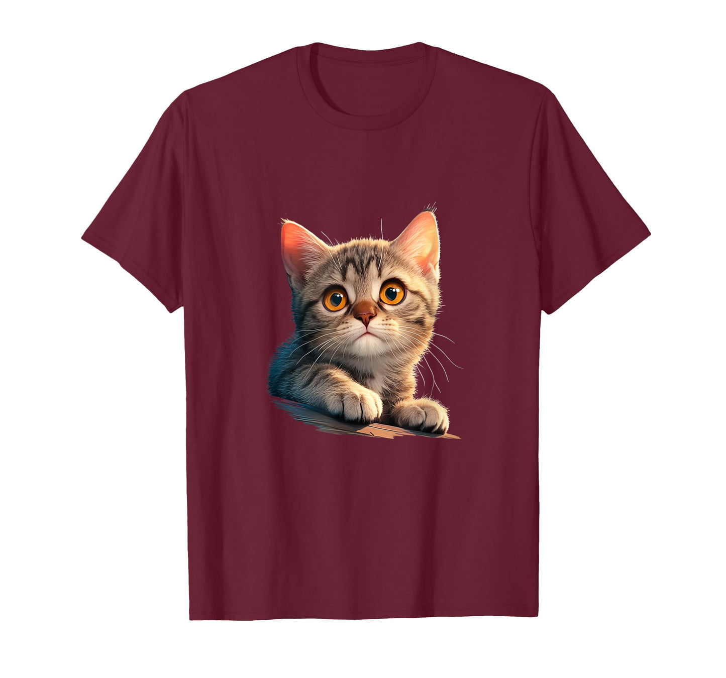 Adorable Realistic Kitten Cat Lovers Design T-Shirt for Men Women Kids