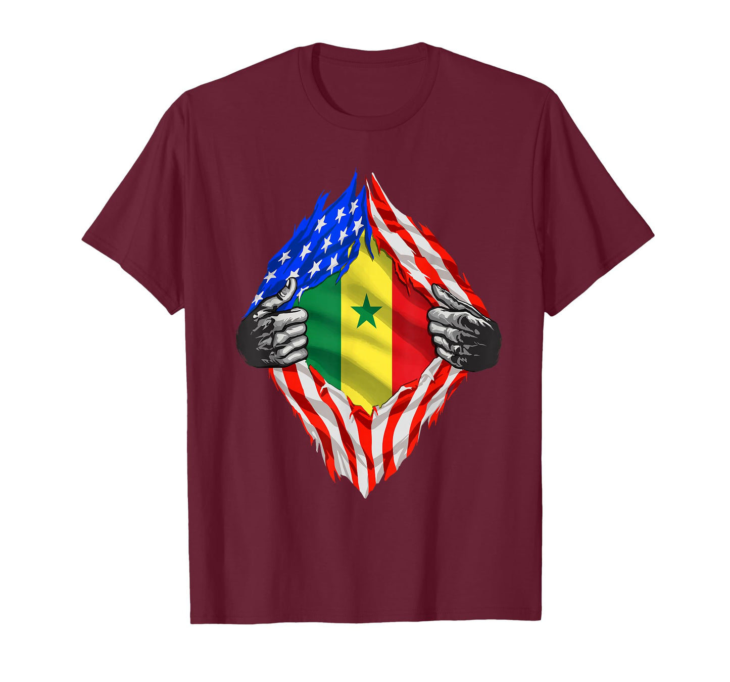Senegal T-shirt USA Senegal Flag Senegalese American Roots T-Shirt