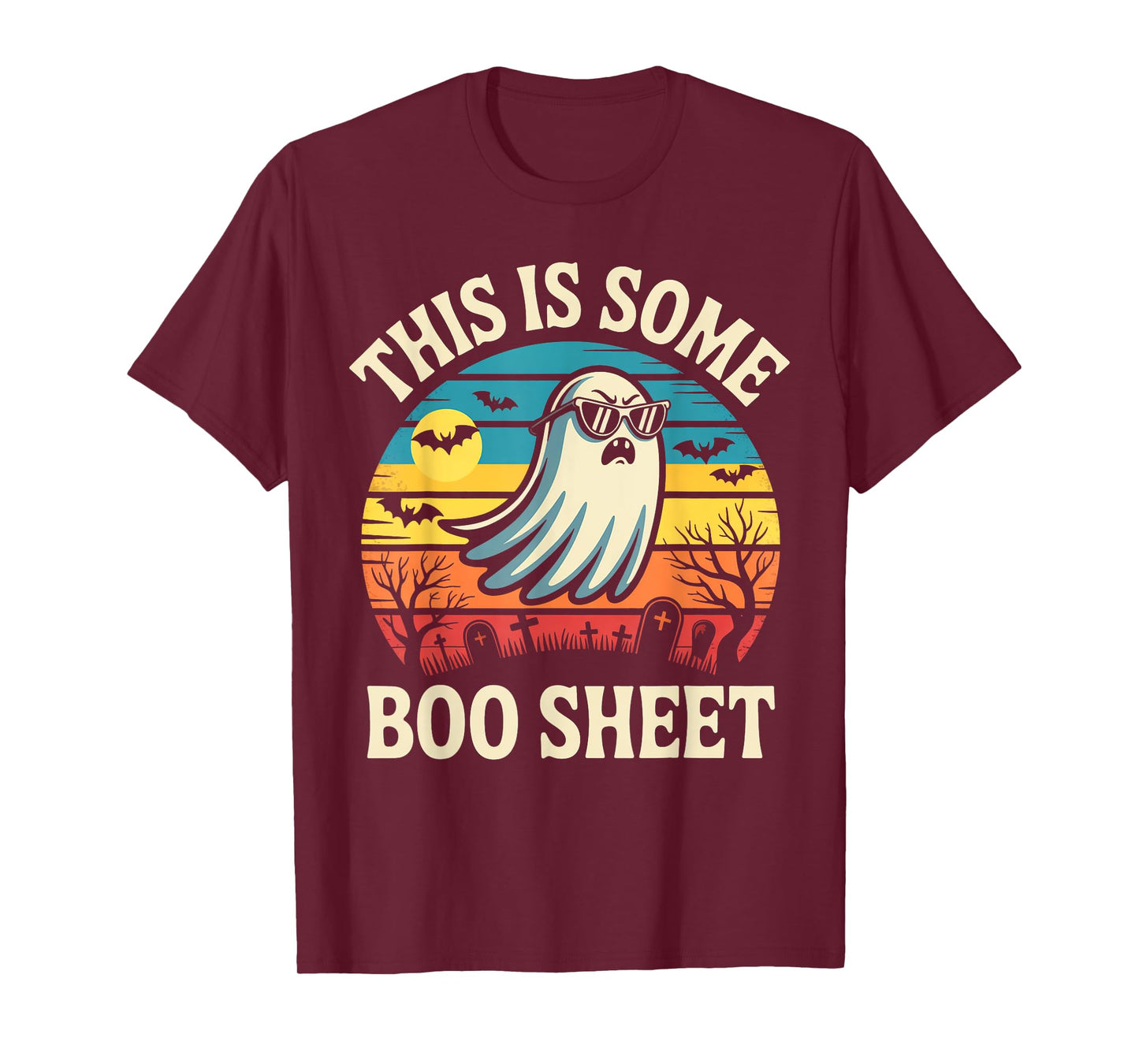 This Is Some Boo Sheet Ghost Retro Funny Halloween Men Women T-Shirt
