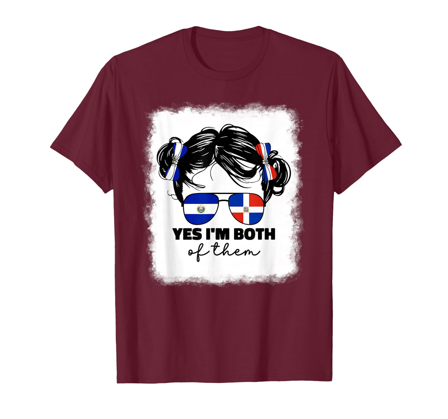 Half Dominican And Salvadorian El Salvador Flag Kids Girls T-Shirt