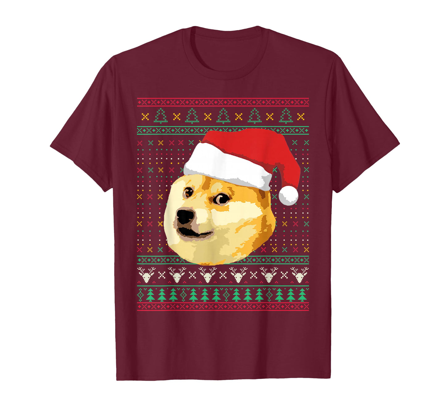 Christmas Doge Meme Shiba Inu Santa Funny Ugly Sweater Xmas T-Shirt