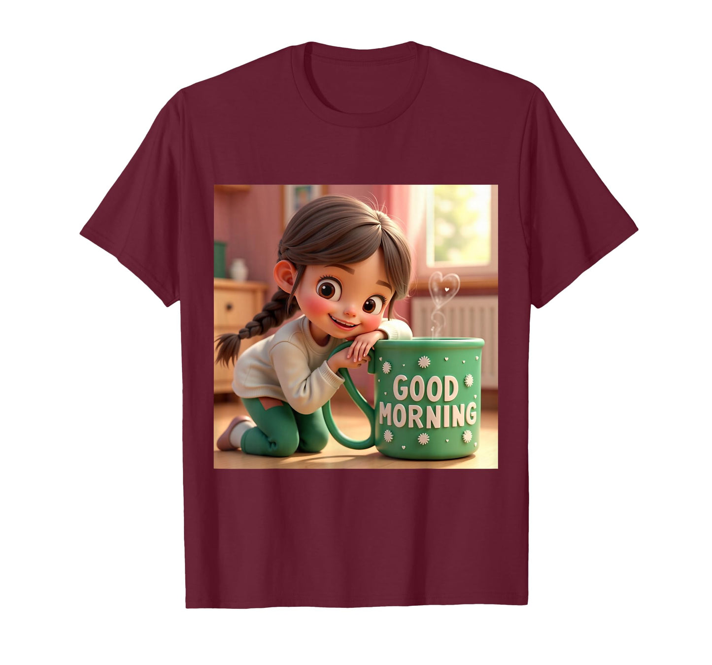 Cute Good Morning Mug Artwork T-Shirt