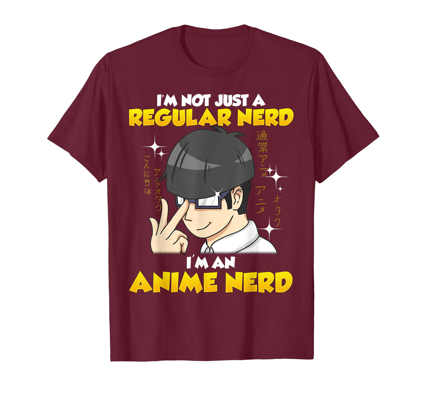Anime Nerd Kawaii Chibi Otaku Manga Boy with Glasses T-Shirt