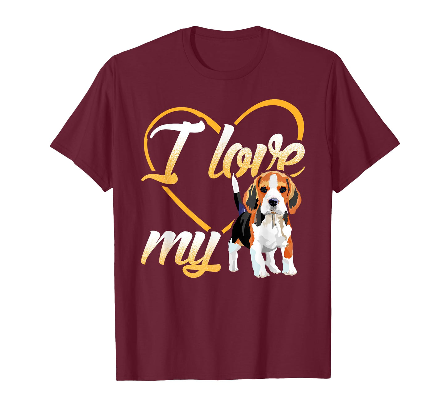 I Love My Beagle Dog T-Shirt T-Shirt