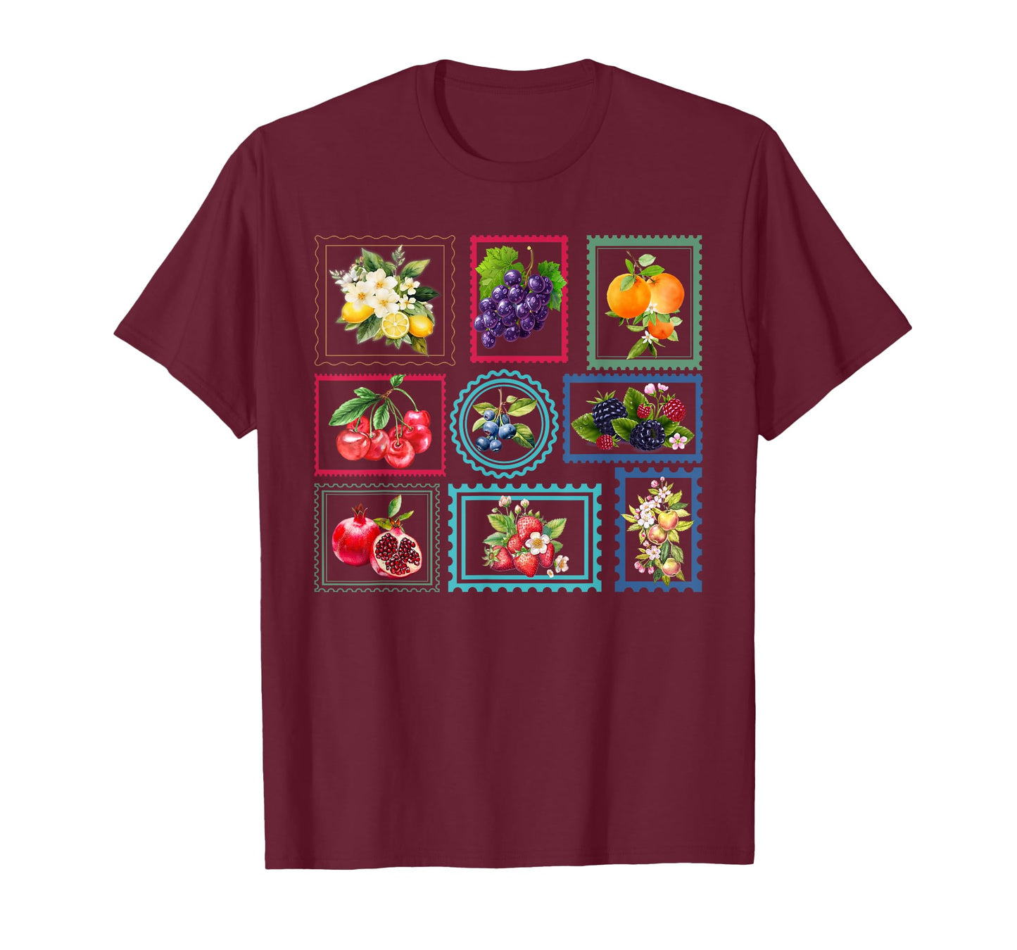 Summer Fruit Stamp, Vintage Postage Stamp, Trendy Summer T-Shirt