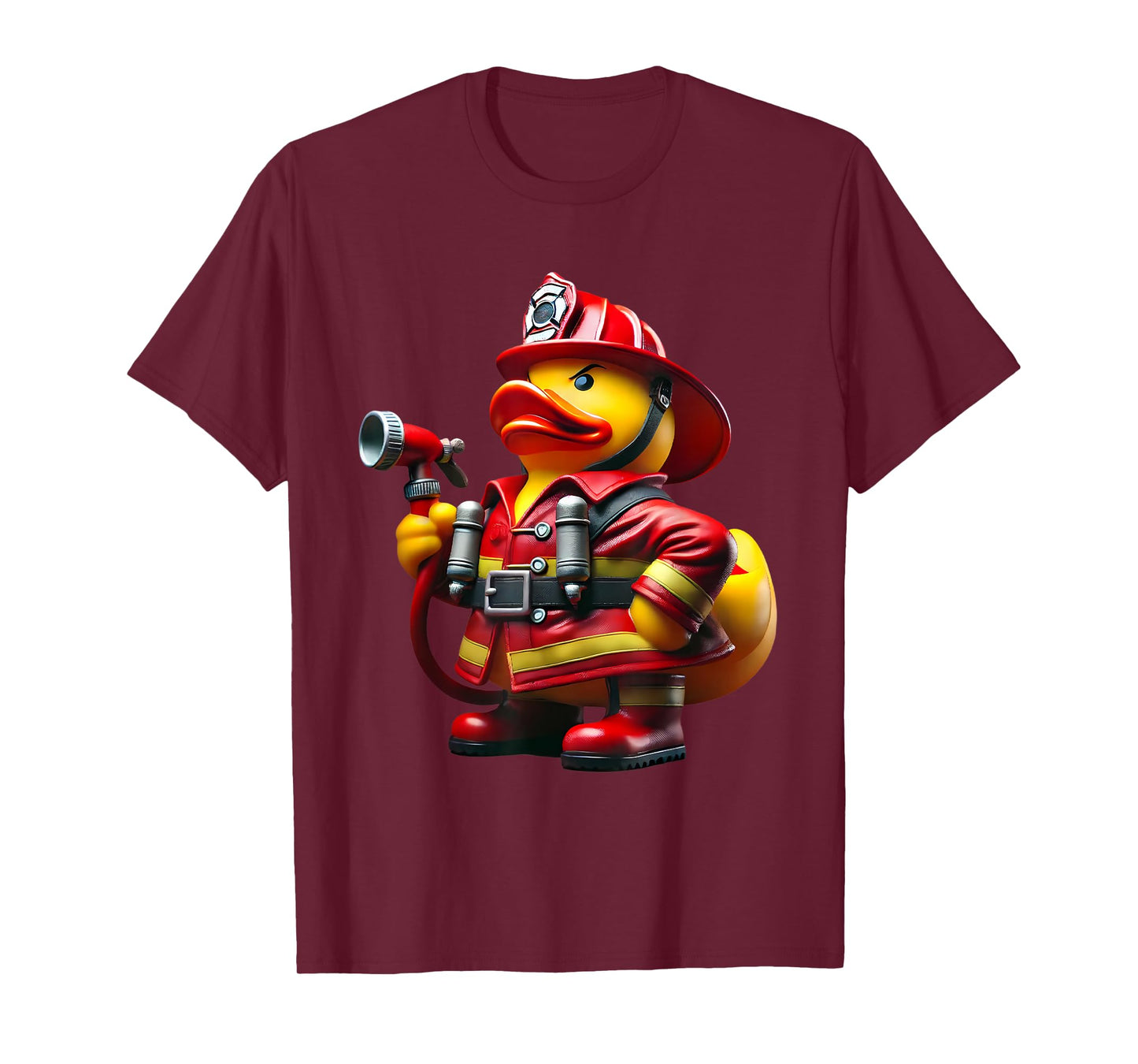 Firefighter Rubber Fireman Duck Ducky Duckie T-Shirt