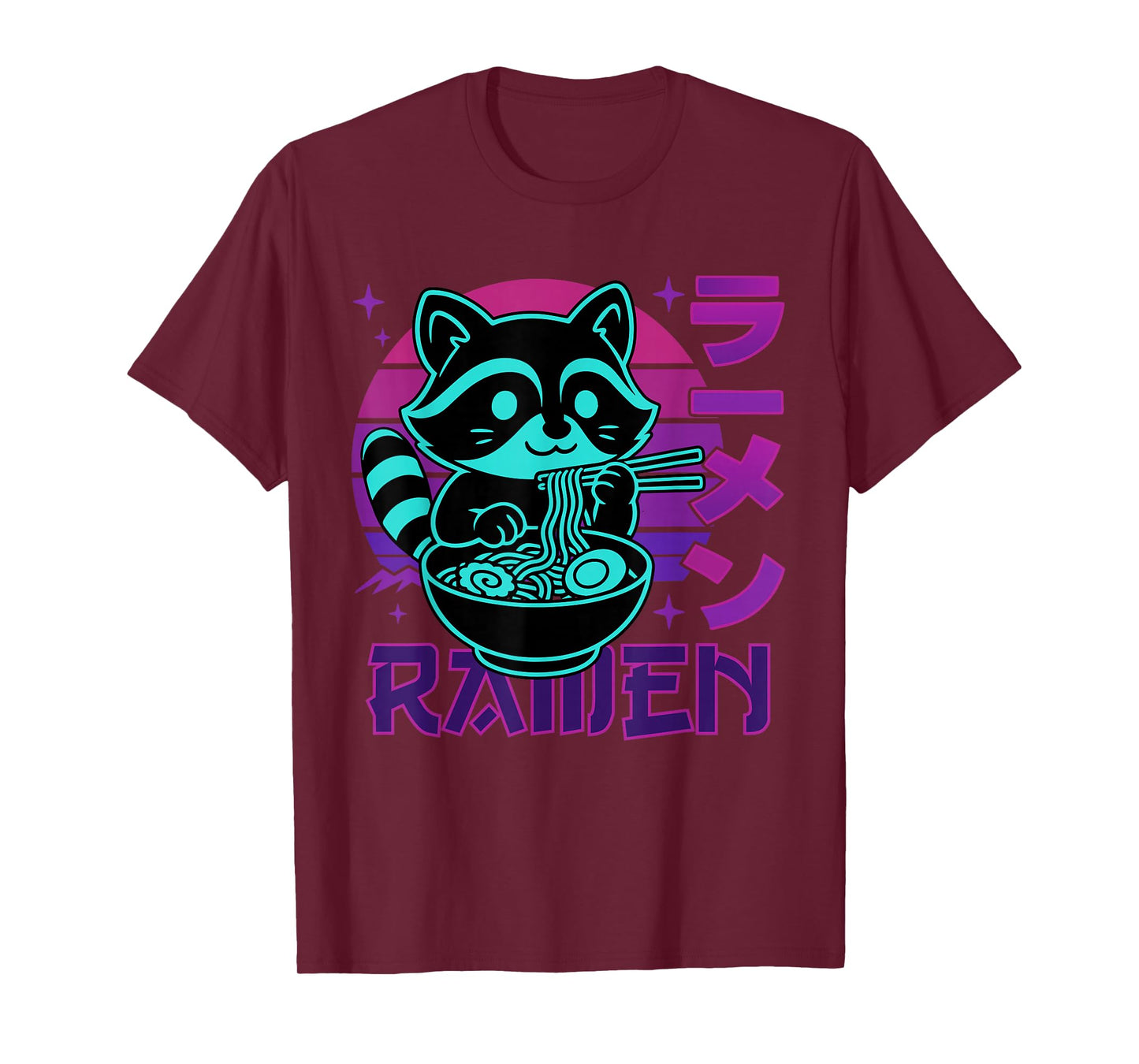 Anime Ramen Raccoon Japanese Noodles Aesthetic Kawaii T-Shirt