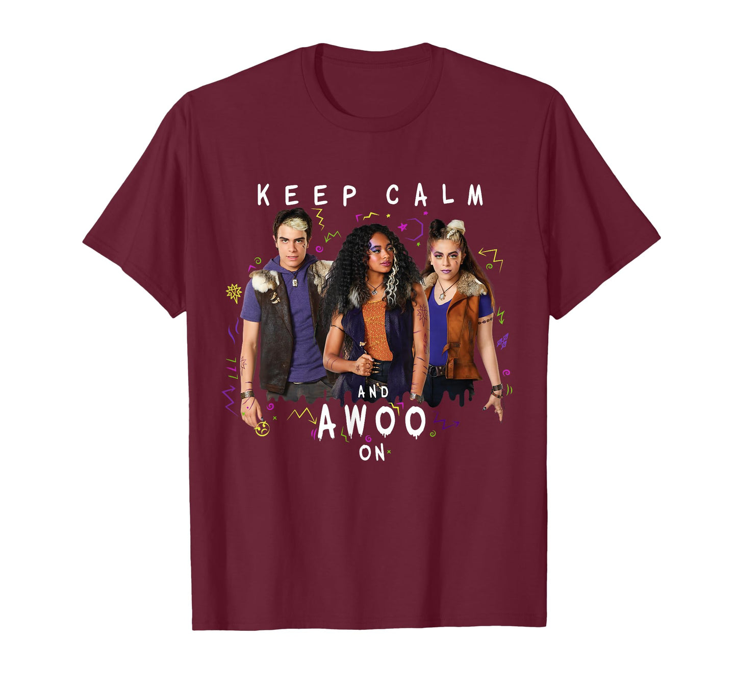 Disney Channel Zombies 2 Keep Calm and Awoo On T-Shirt