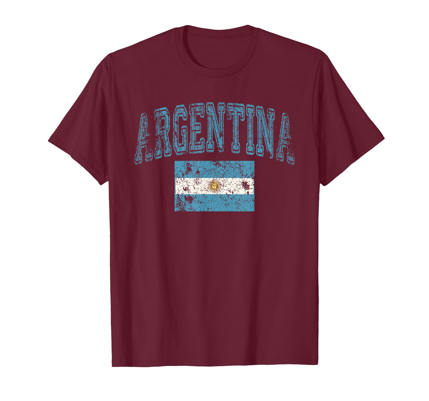 Vintage Retro Faded Argentina Flag Argentinian Pride T-Shirt