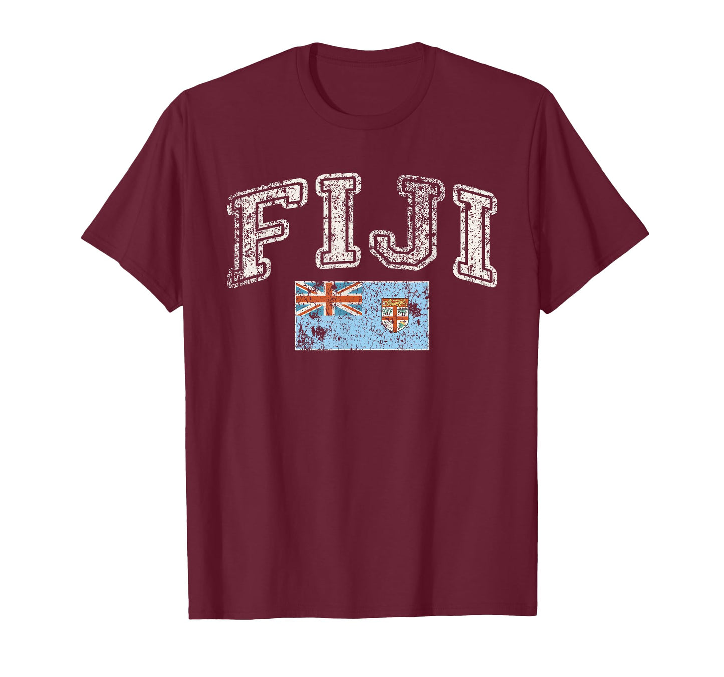 Vintage Retro Faded Fiji Flag T-Shirt