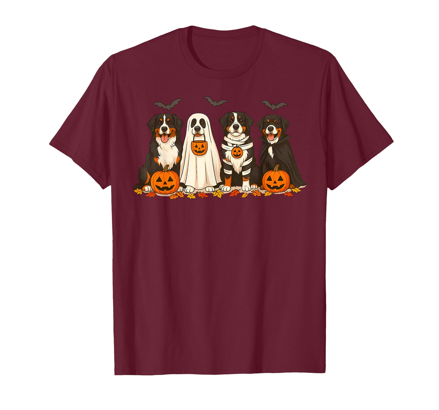 Halloween Bernese Mountain Dog Ghost Spooky Bernese Dog Mama T-Shirt