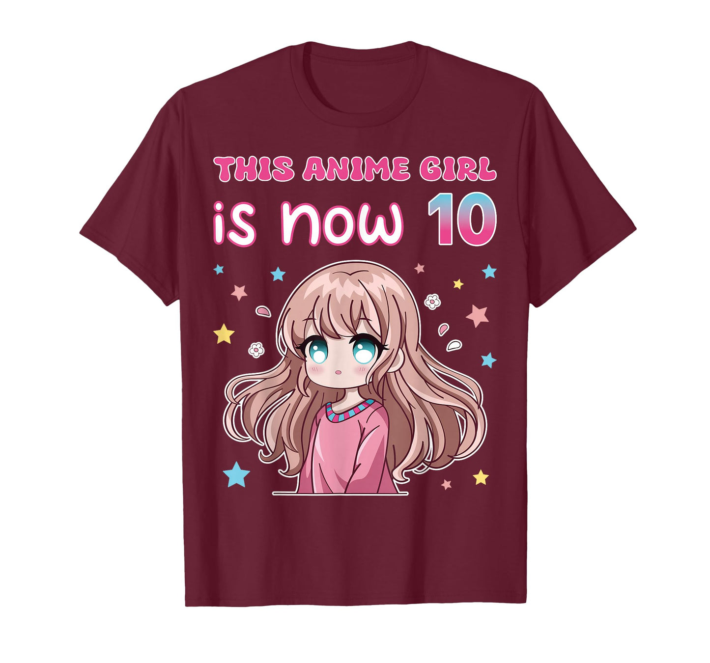This Anime Girl Is Now 10 Japanese Anime Manga 10th Birthday T-Shirt