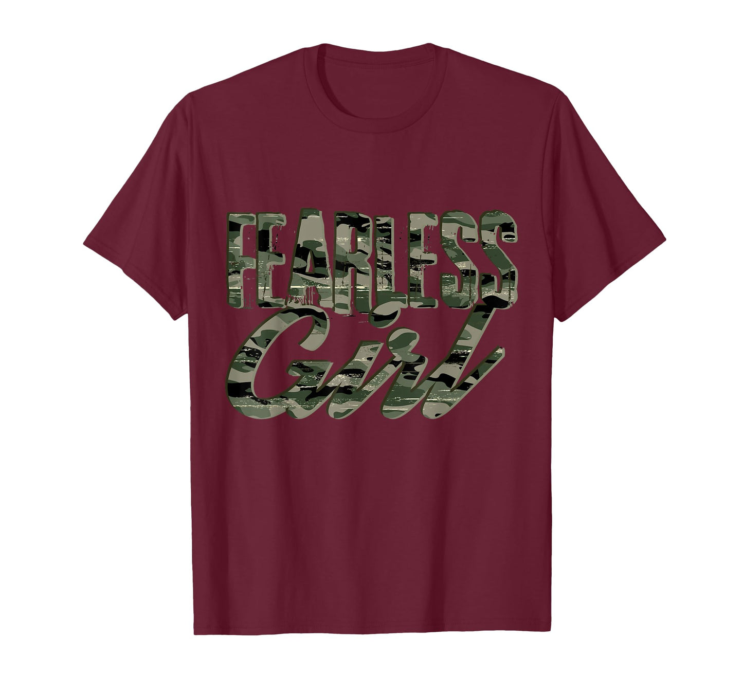 Fearless Girl Camo T-Shirt | Inspirational TShirt T-Shirt