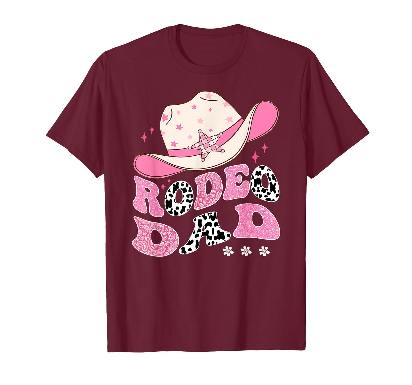 Rodeo Dad Pink CowGirl 1St Birthday Family Matching T-Shirt