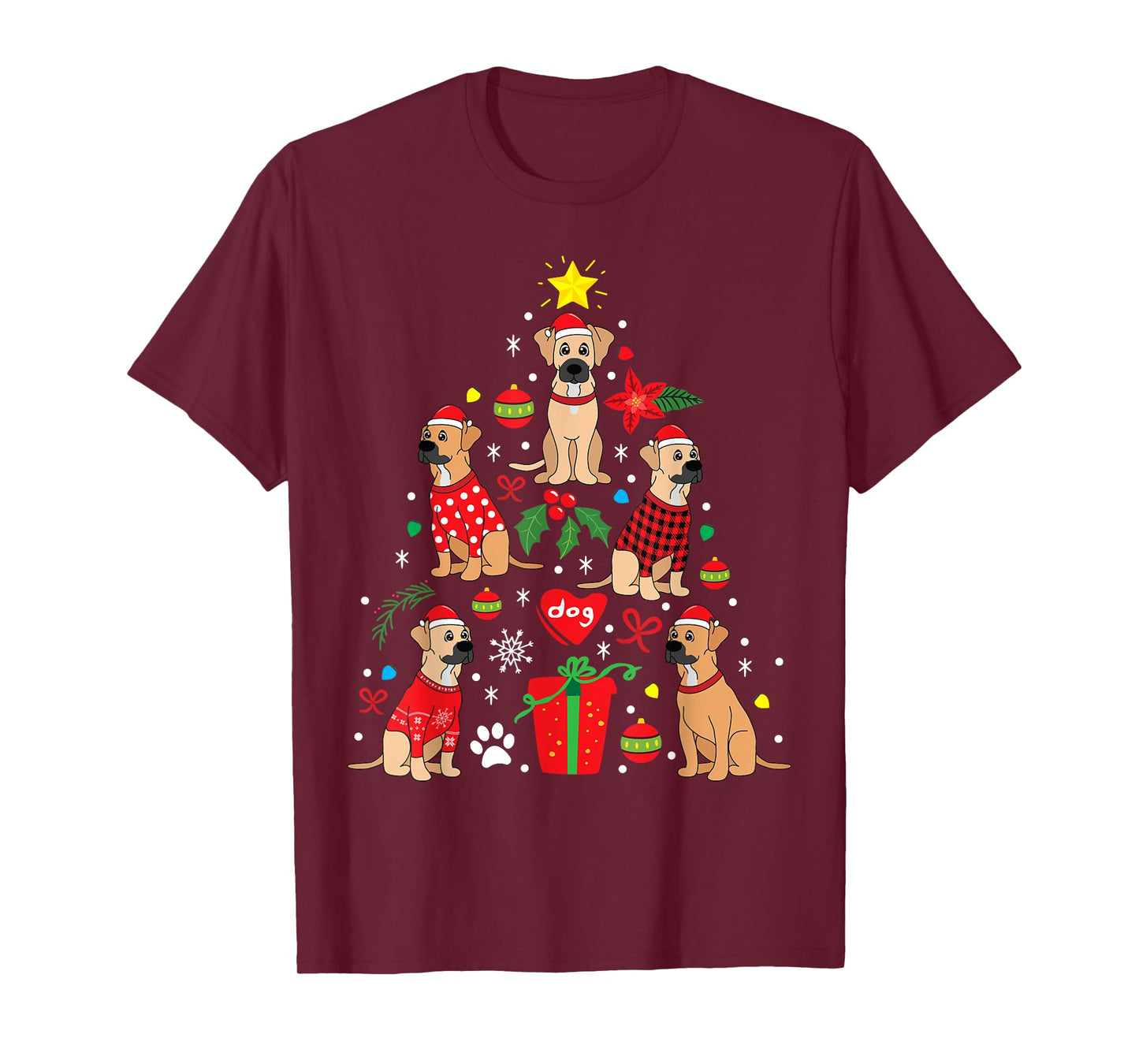 Black Mouth Cur Christmas Bauble Tree Dog Gift T-Shirt for Men Women Kids
