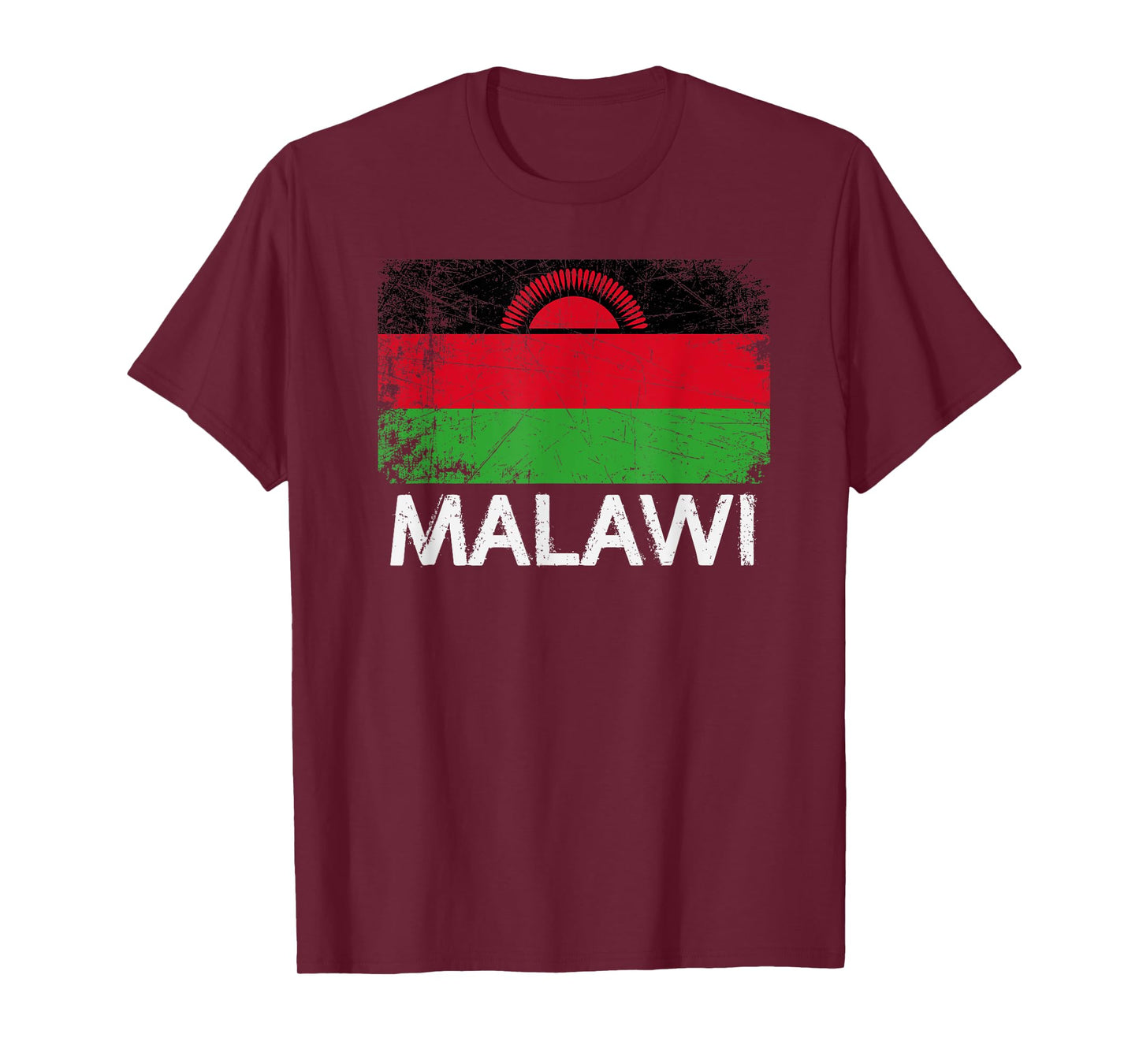 Malawian Flag T-Shirt | Vintage Made In Malawi Gift