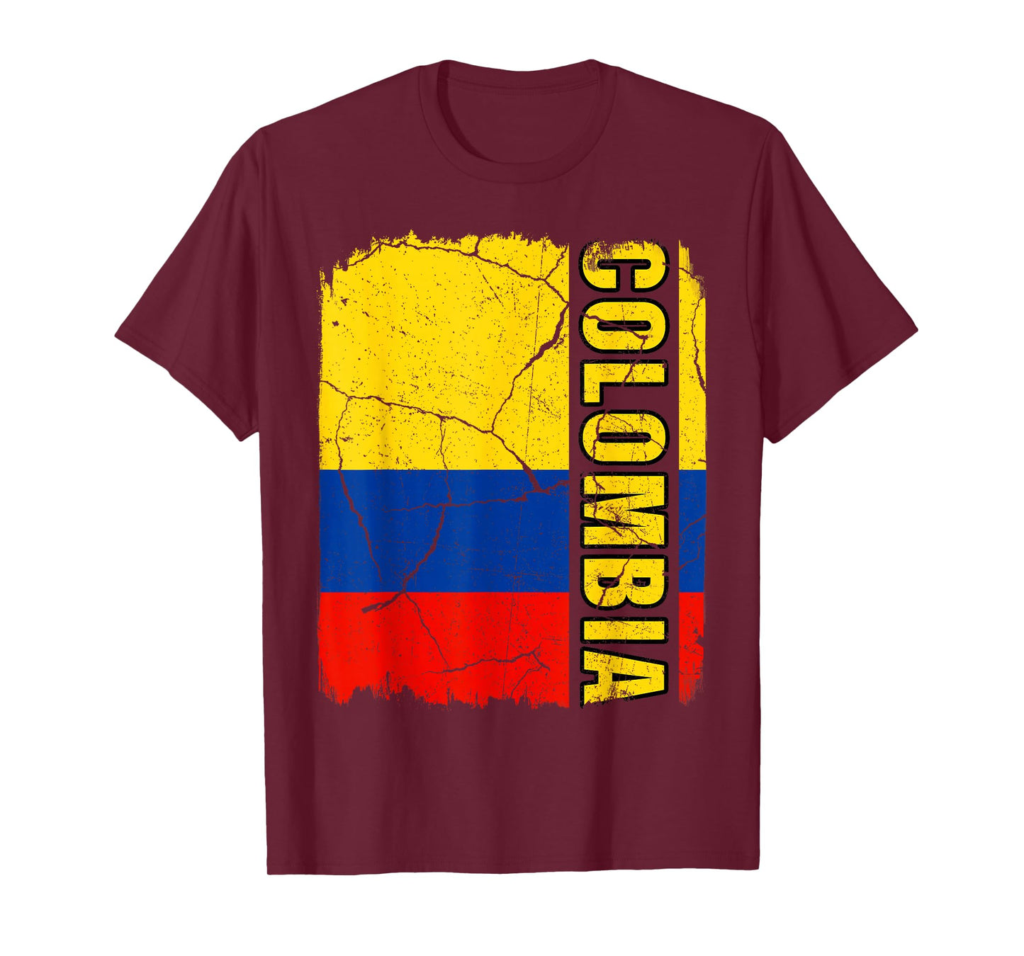 Vintage Colombian Flag Colombia Pride Roots Heritage Gift T-Shirt