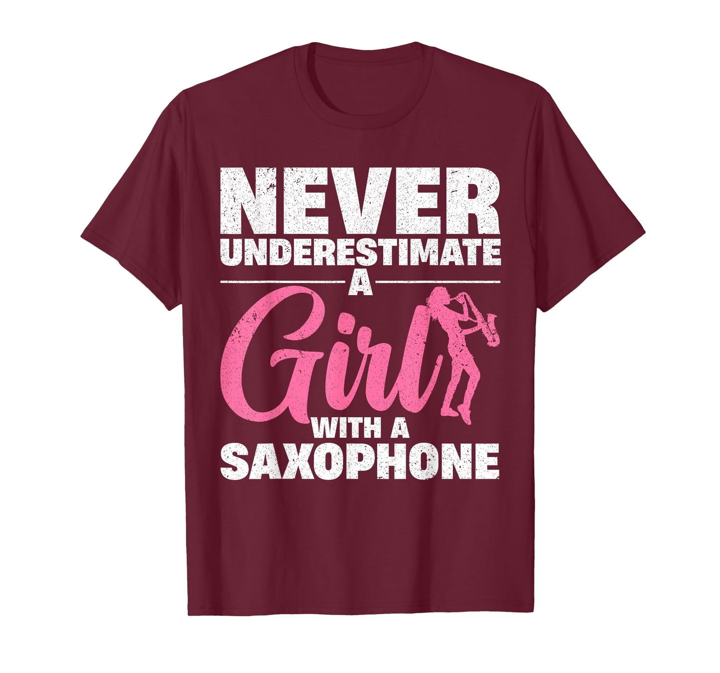 Funny Saxophone Design For Girls Women Saxophonist Sax Lover T-Shirt