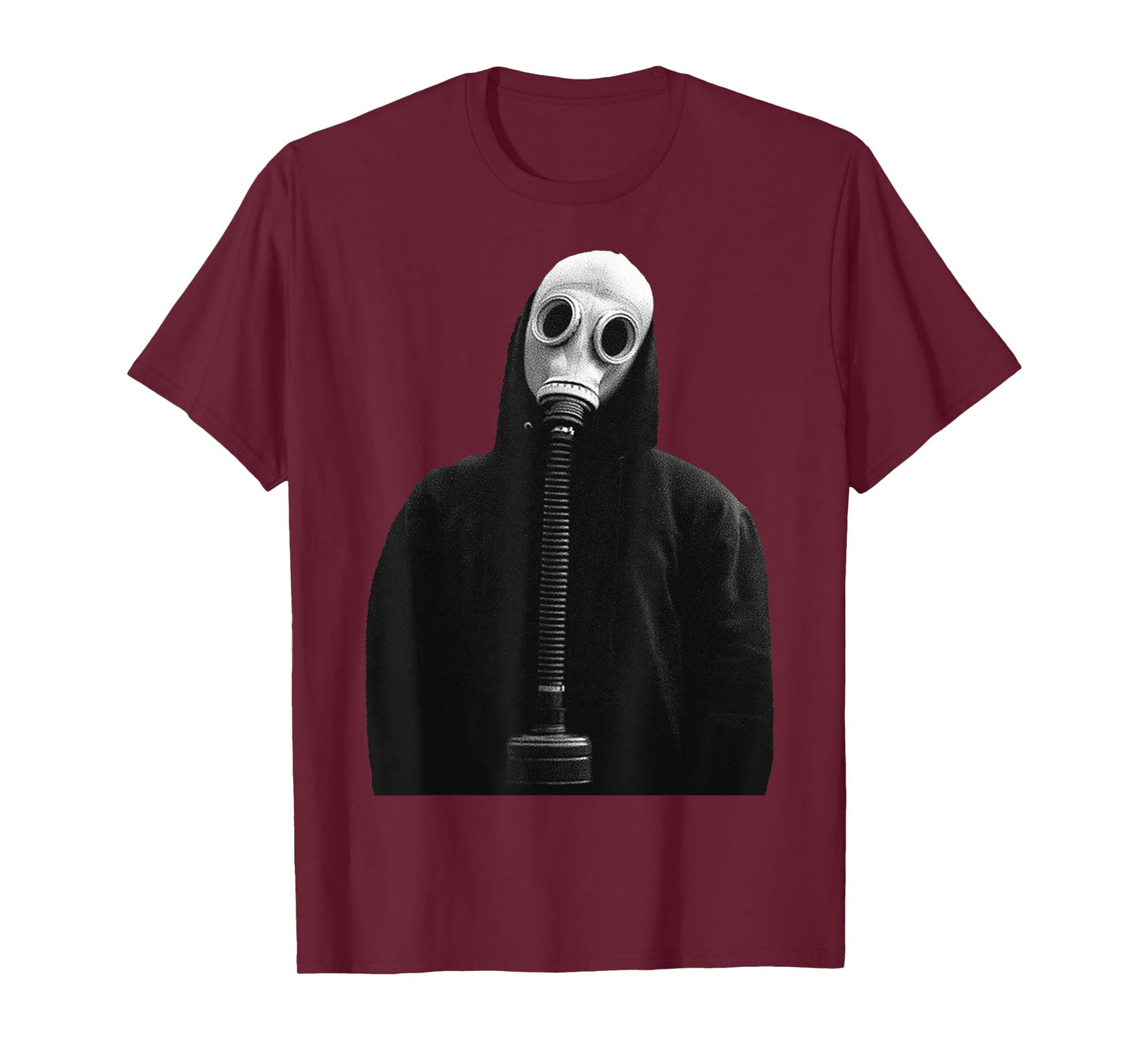 Eagerlys The Man in Black Wearing Gas Mask Vintage T-Shirt