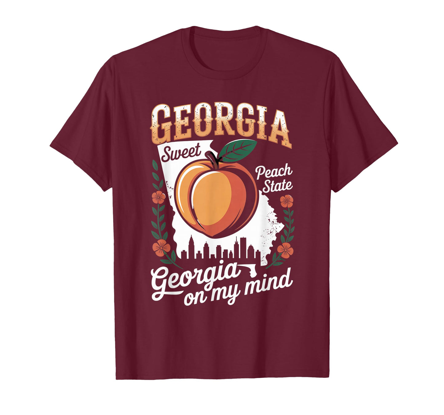 Georgia Peach State Graphic Southern Pride Souvenir T-Shirt