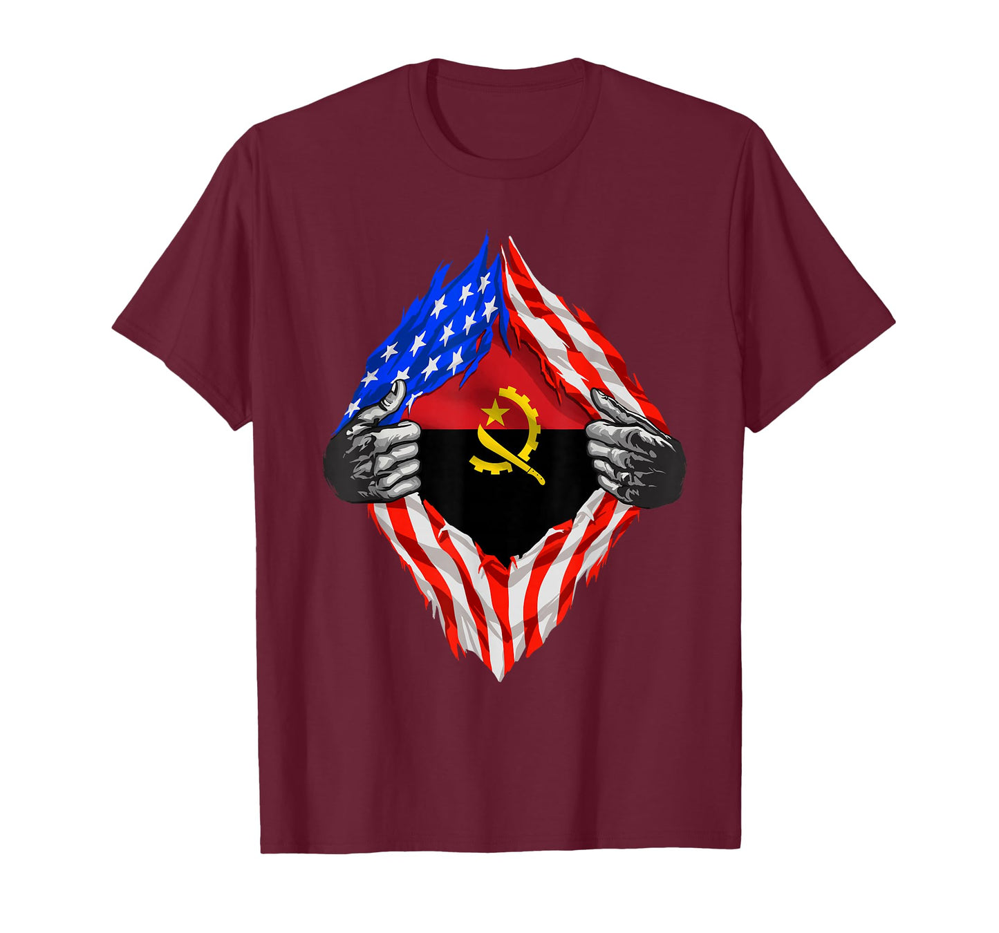 Angola Shirt Super Angola Flag Central Africa Angolan Roots T-Shirt