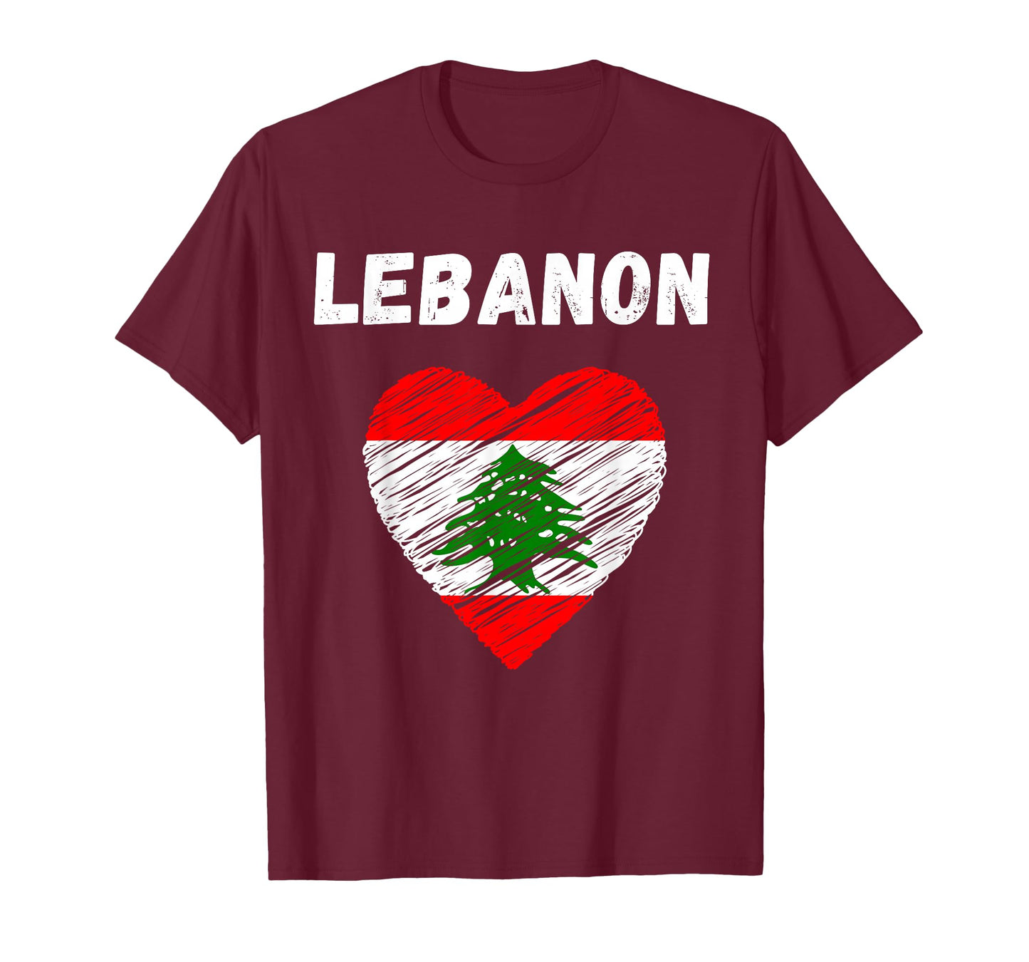 Lebanon Flag Holiday Lebanon Heart Lebanese Flag T-Shirt