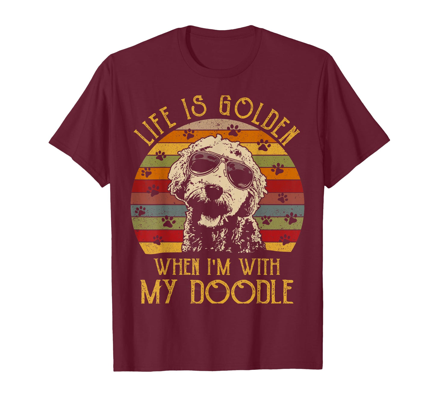 Vintage Life is Golden When Im With My Doodle T-shirt T-Shirt