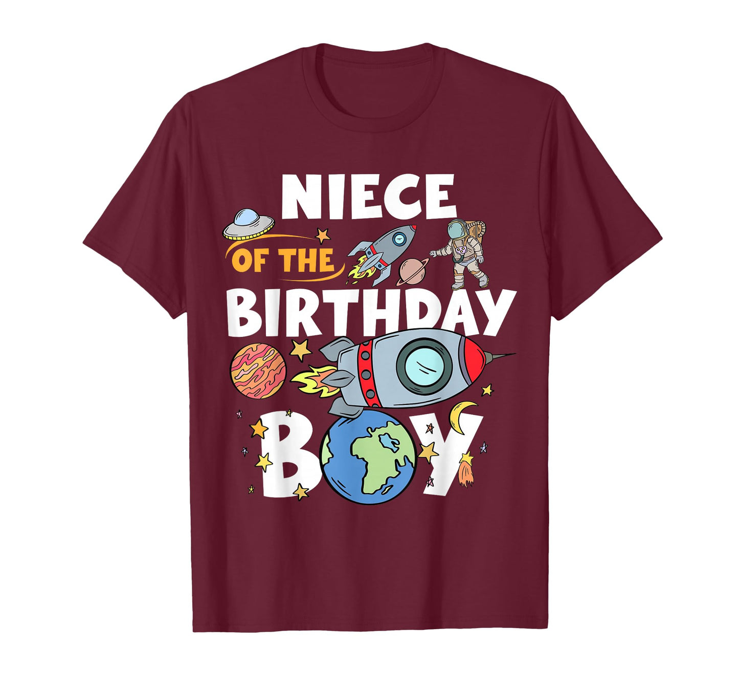 Astronaut Birthday Boy Party Look with Rocket Moon Stars for T-Shirt