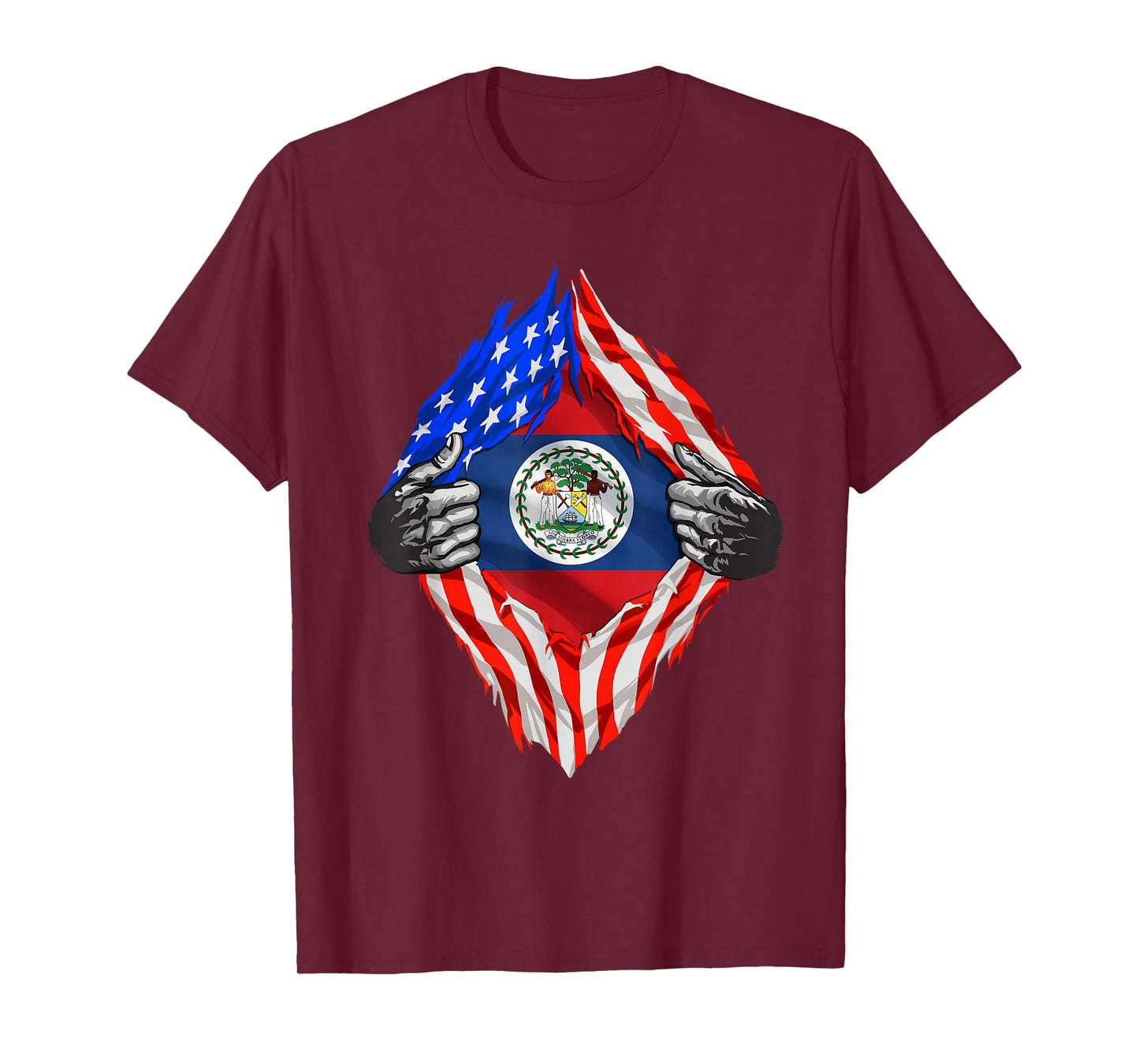 Belize Shirt Super American Belizean Flag Belizean Roots T-Shirt