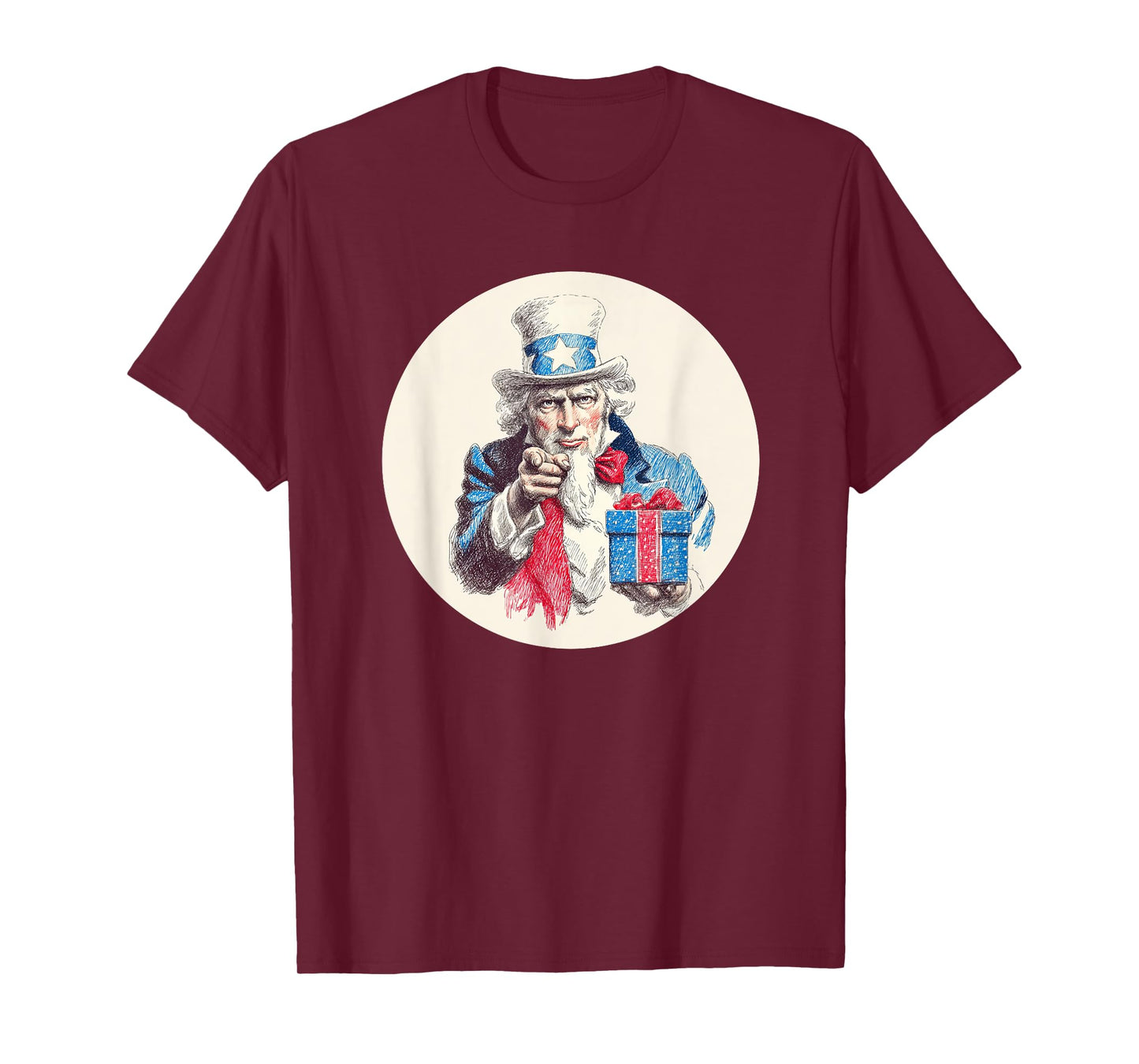 Great Patriotic Look with Sam and Christmas Box T-Shirt