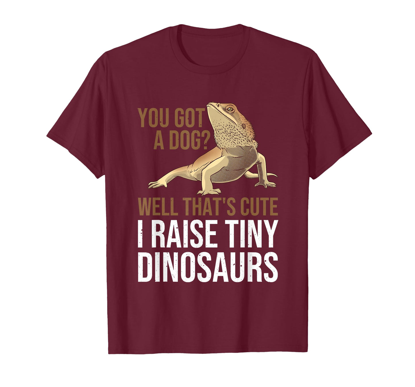 Bearded Dragon Gift Men Women Funny I Raise Tiny Dinosaurs T-Shirt Small