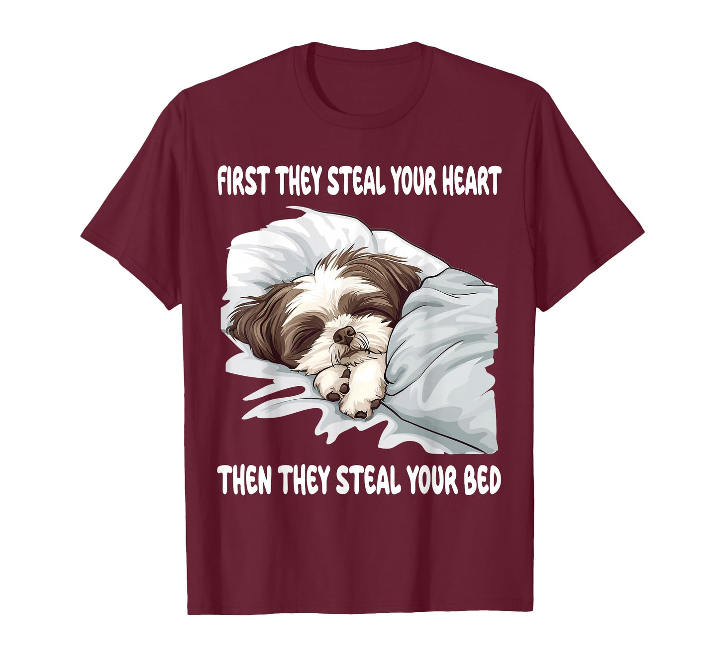 Shih Tzu Sleeping Pajamas Nightgown T-Shirt
