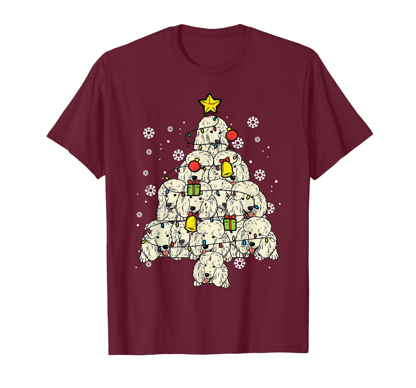 Poodle Christmas Tree Cute Xmas Dog Lover Men Women Kids T-Shirt