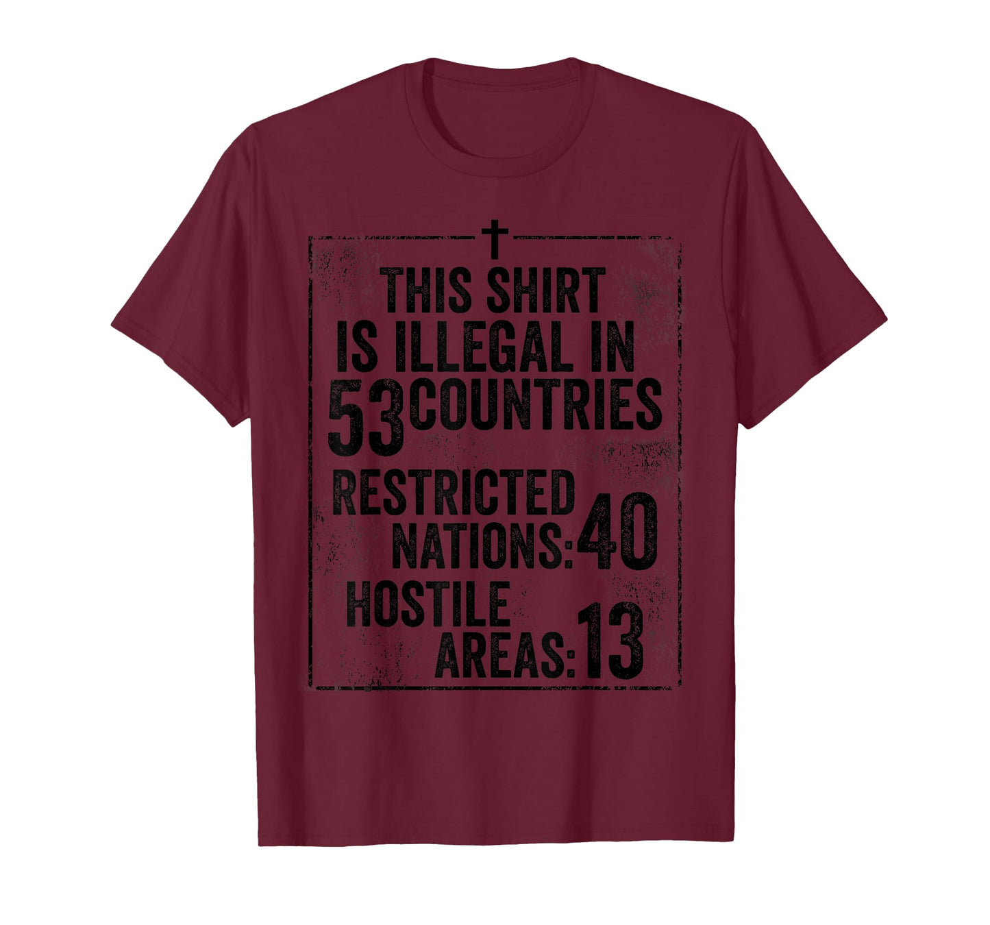 Funny This Shirt Is Illegal In 53 Countries Gift Men Women T-Shirt