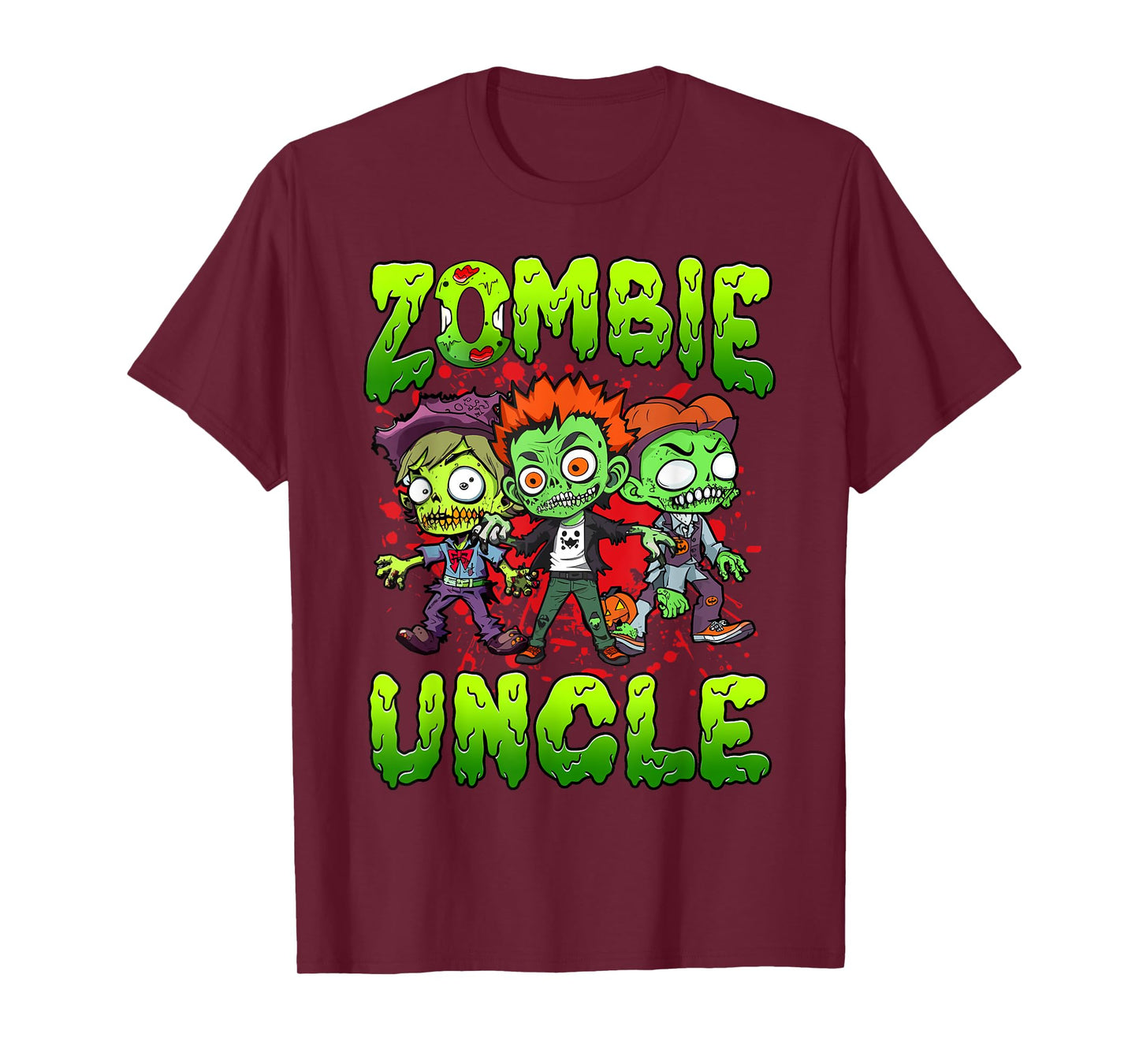 Zombie Uncle Halloween Costume Family Matching T-Shirt