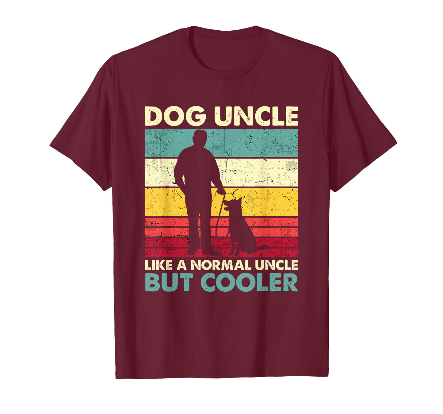 Dog Uncle - Retro Sunset Dog Lover Funny Father's Day T-Shirt
