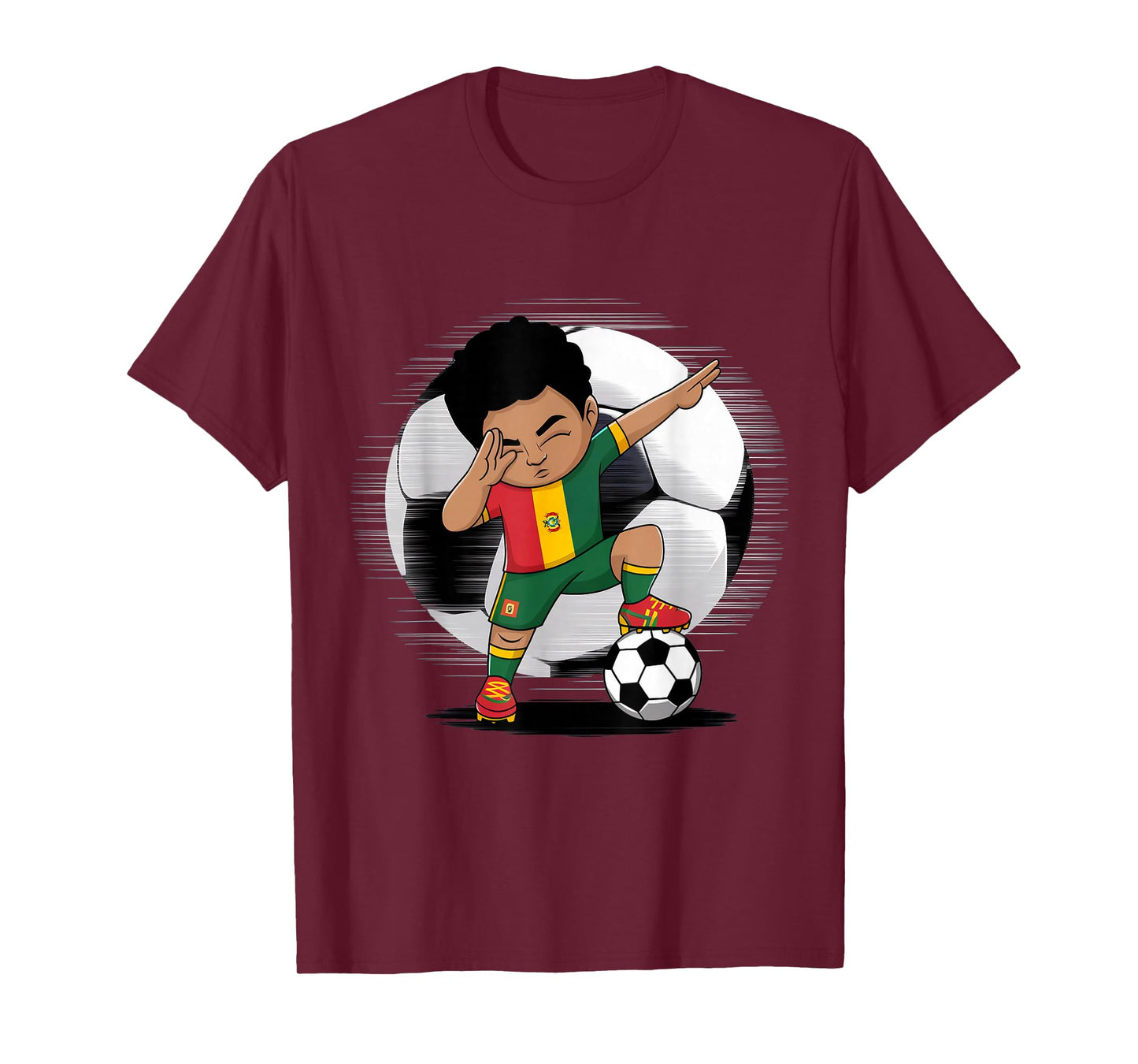 Dabbing Kid Soccer Bolivian Flag Bolivia Roots Bolivia T-Shirt