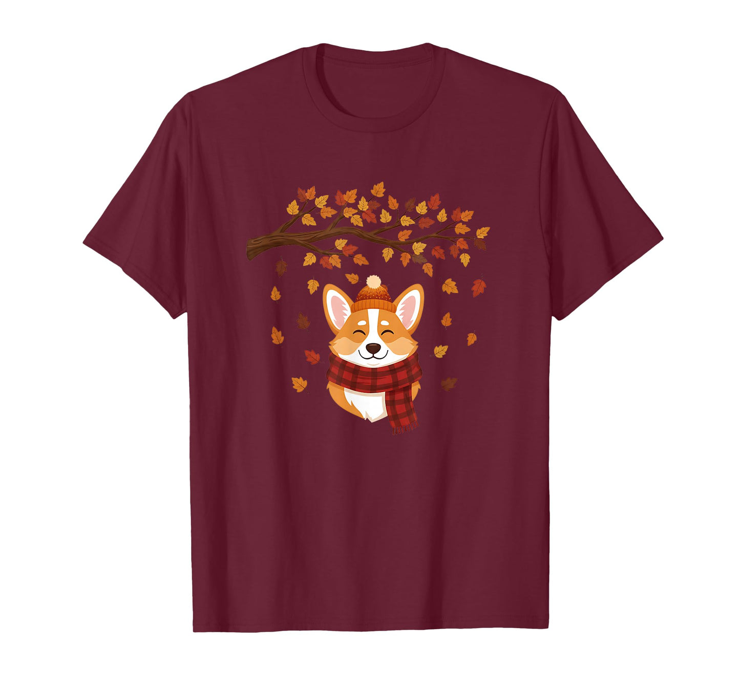Cute Fall Corgi Dog Lover Autumn Season Leaves Colors T-Shirt