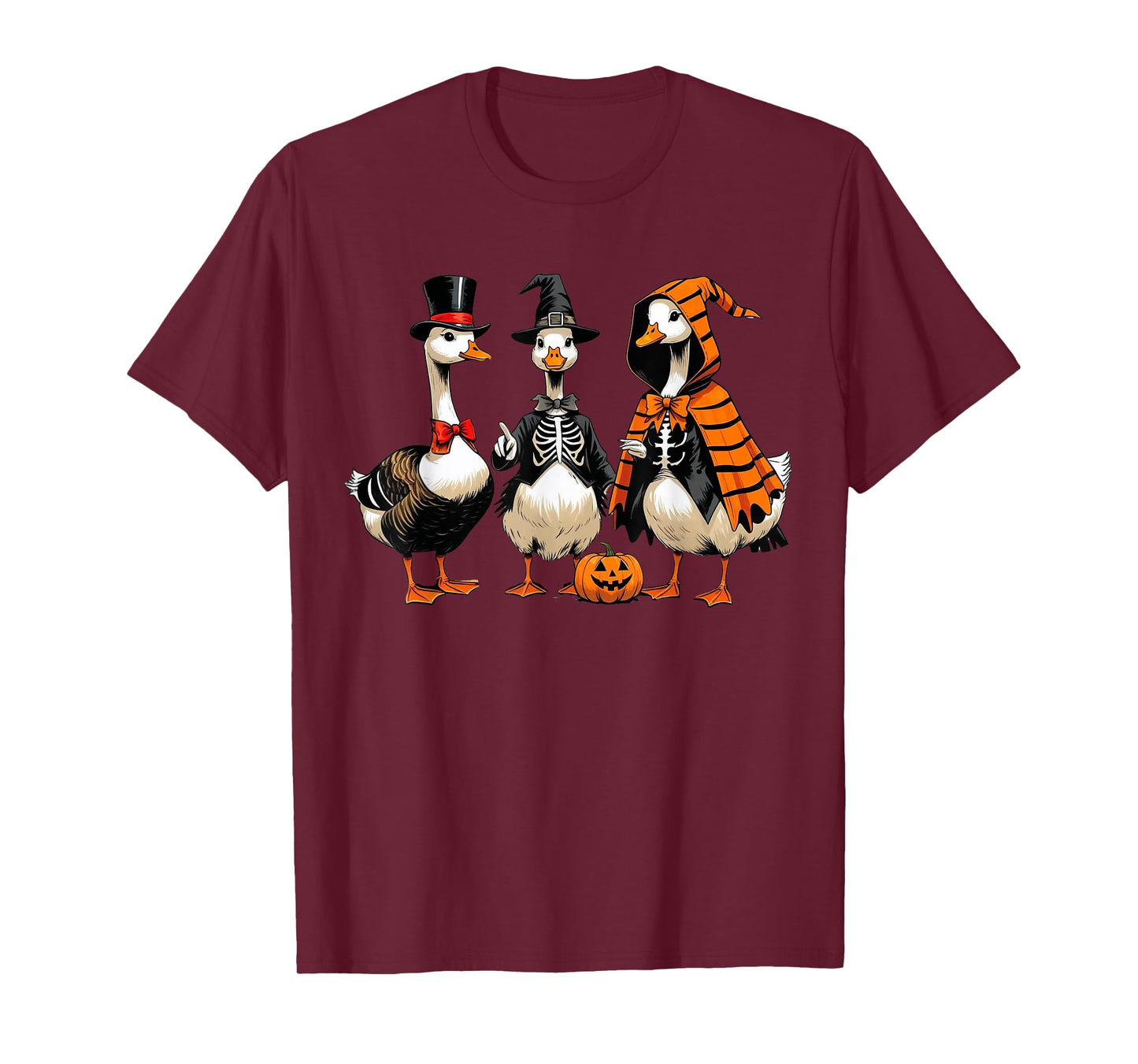Three Geese Halloween Tee, Halloween Outfits Geese Funny T-Shirt