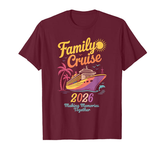Family Cruise 2026 Tie Dye Family Matching Vacation 2026 T-Shirt