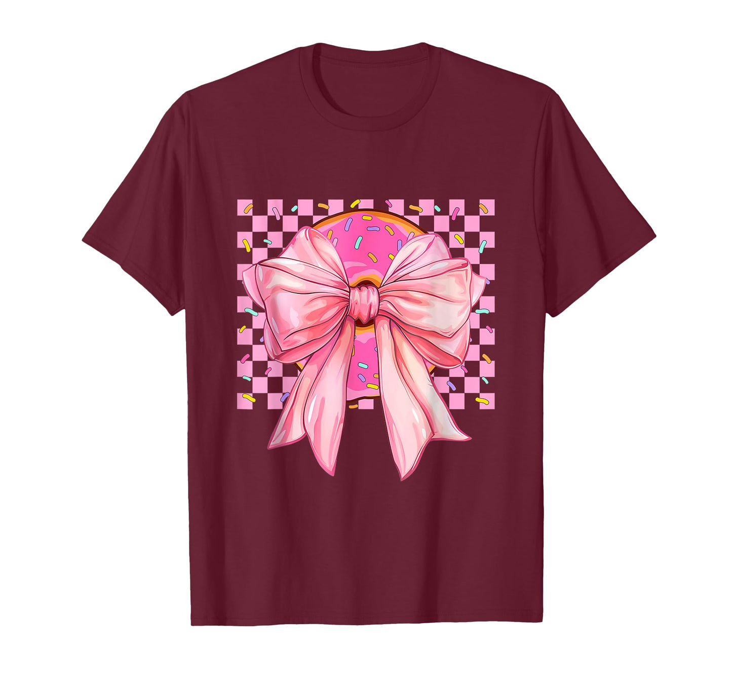 Donut Coquette Bow Funny Girls Women Gift Doughnut Lover T-Shirt