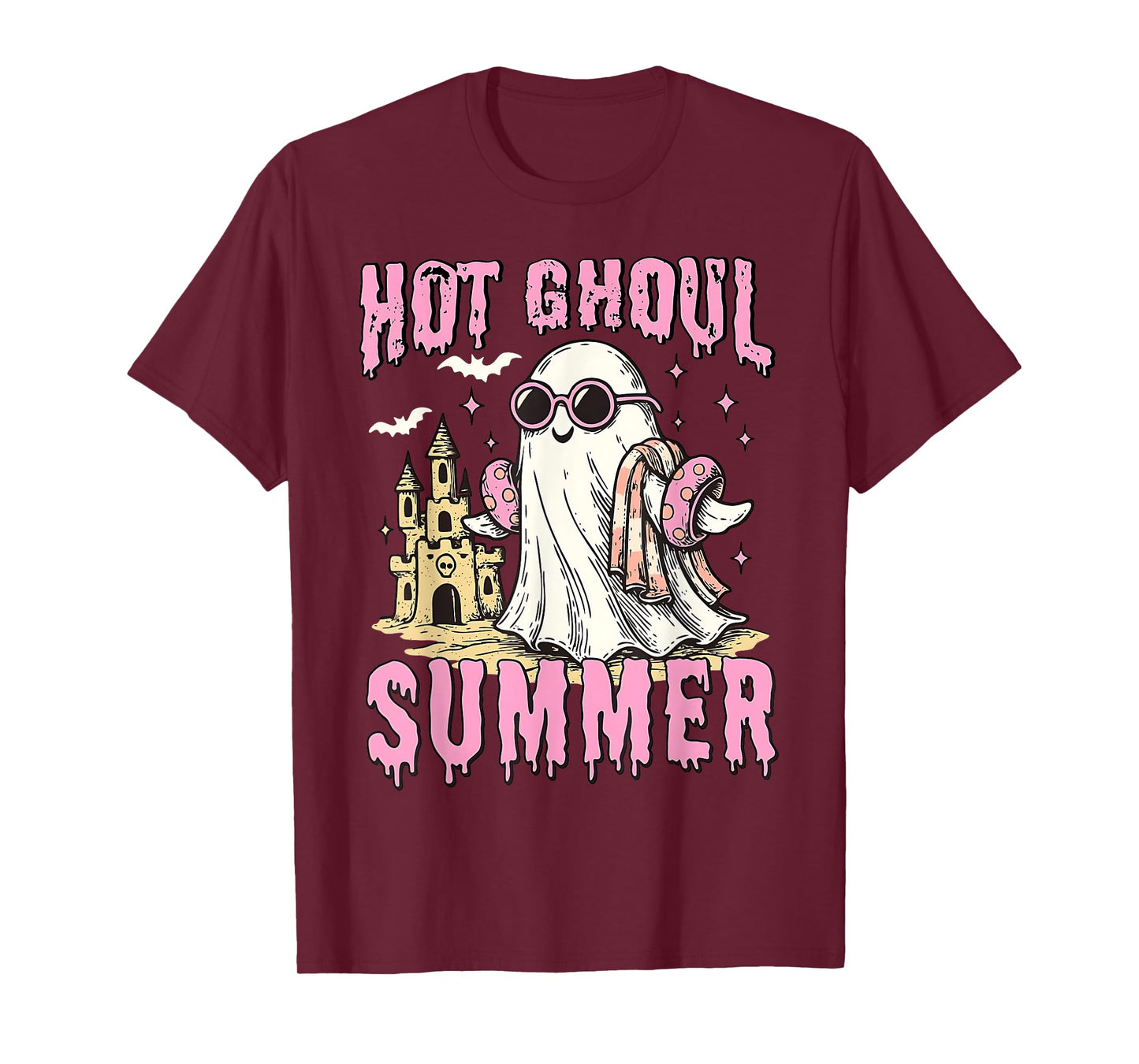 Funny Halloween Hot Ghoul Summer Summerween Spooky Ghost T-Shirt