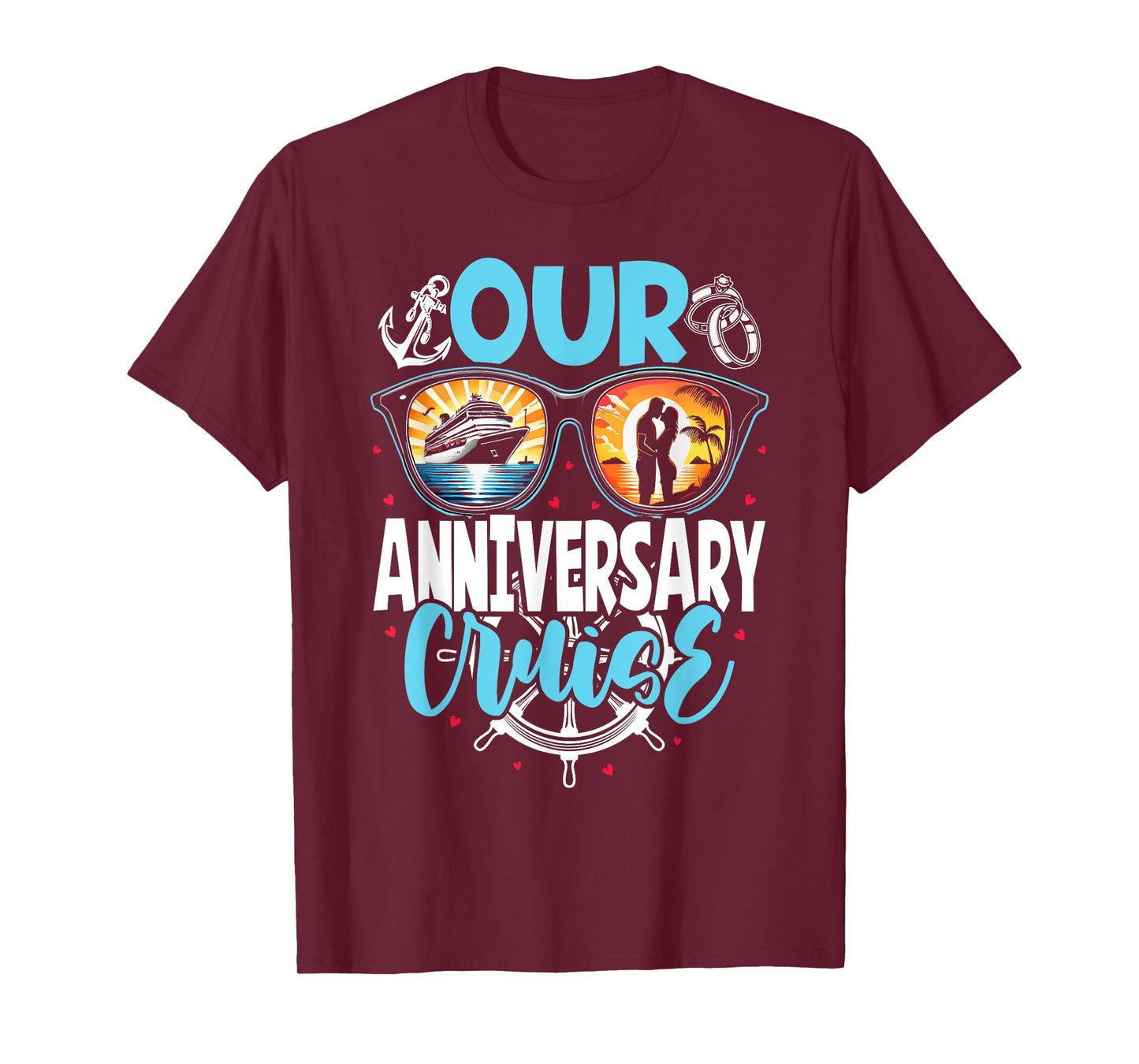 Our Anniversary Cruise Husband Wife Couples Cruise Vacation T-Shirt