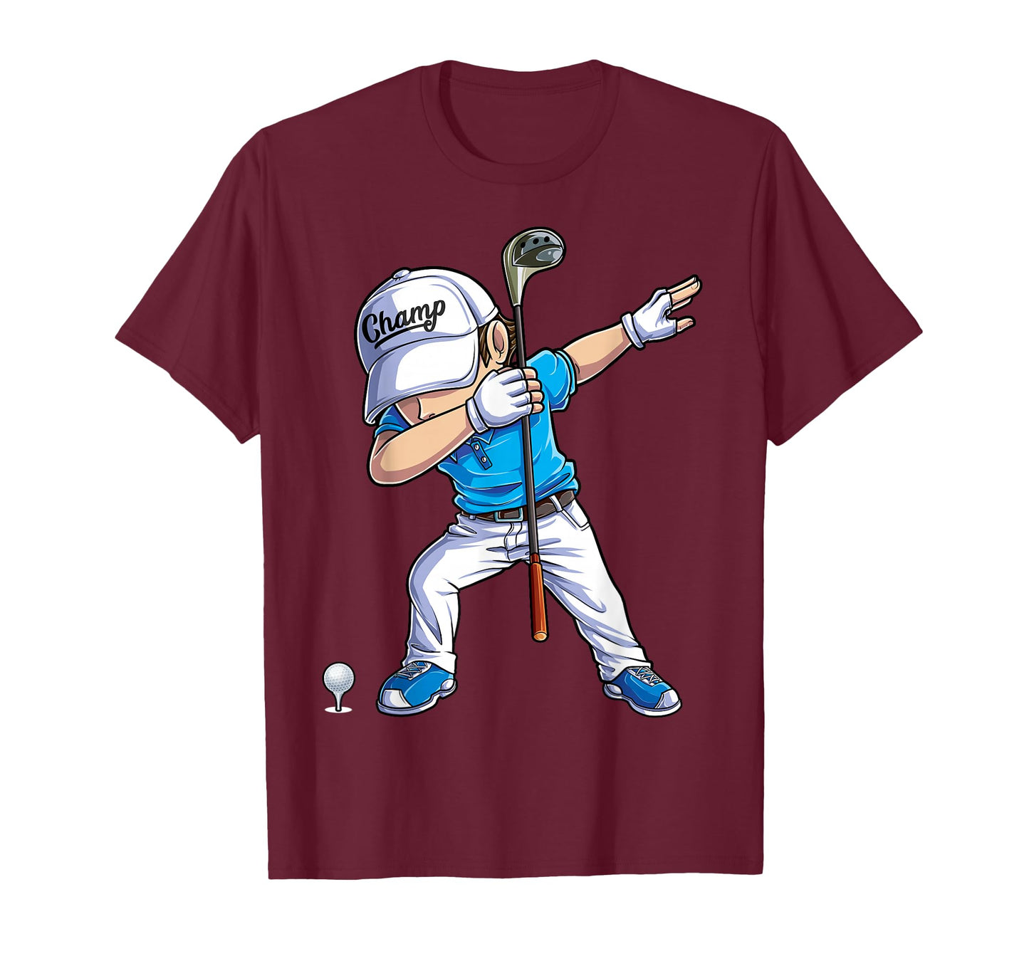 Dabbing Golf Player Golfer Golfing Funny Kids Boys Dab Dance T-Shirt