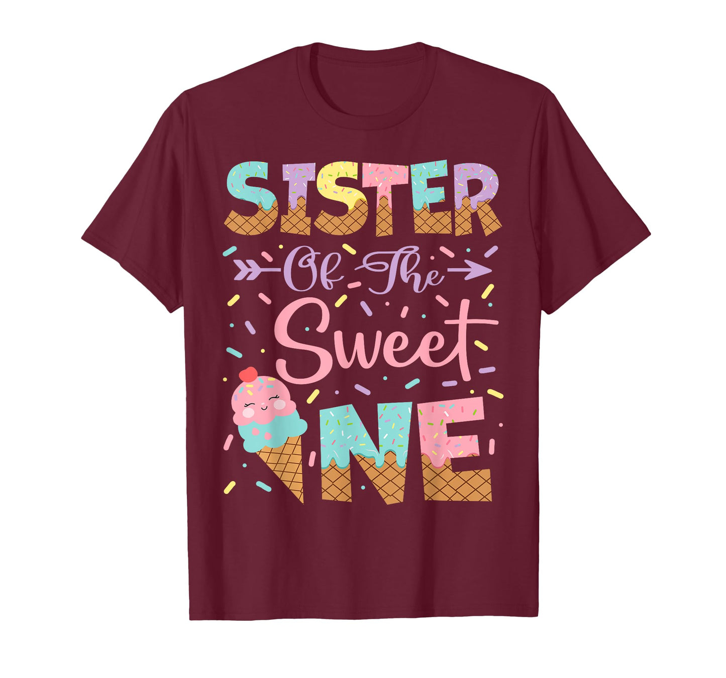 Sister Of The Sweet One Ice Cream 1St Birthday Girl T-Shirt